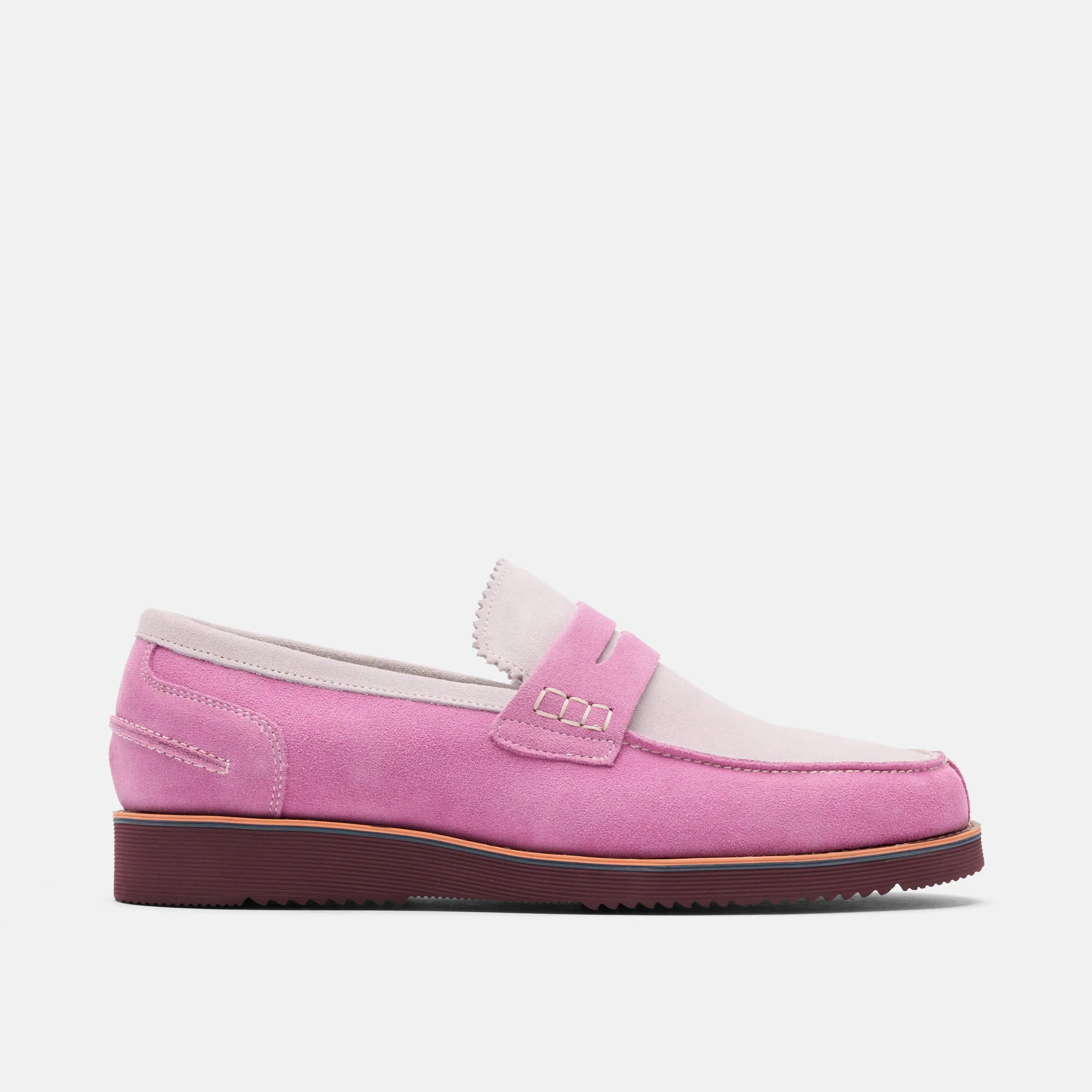 Abe Dusty Rose Suede Penny Loafers