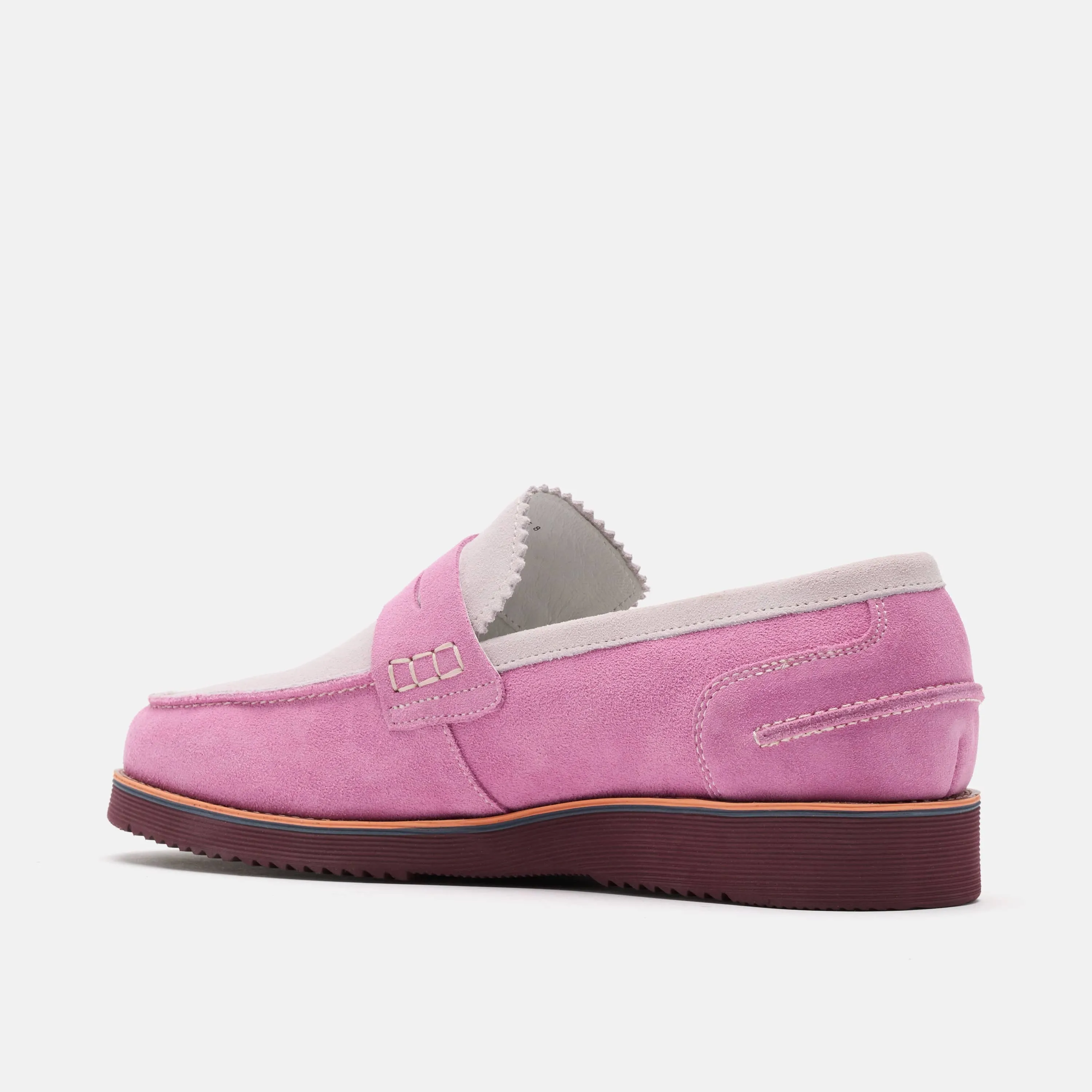 Abe Dusty Rose Suede Penny Loafers