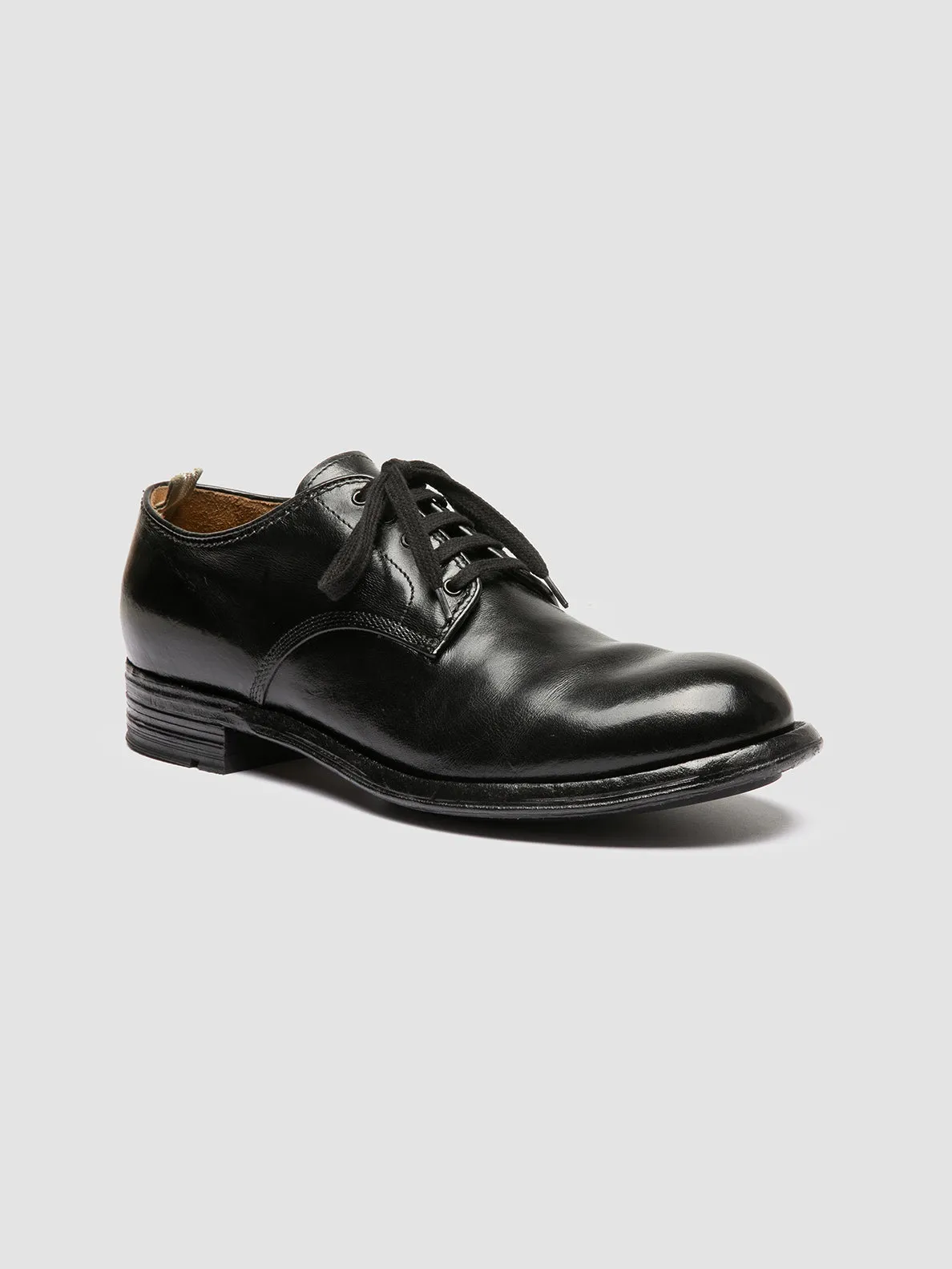 ADMIRAL 007 - Black Leather Derby Shoes