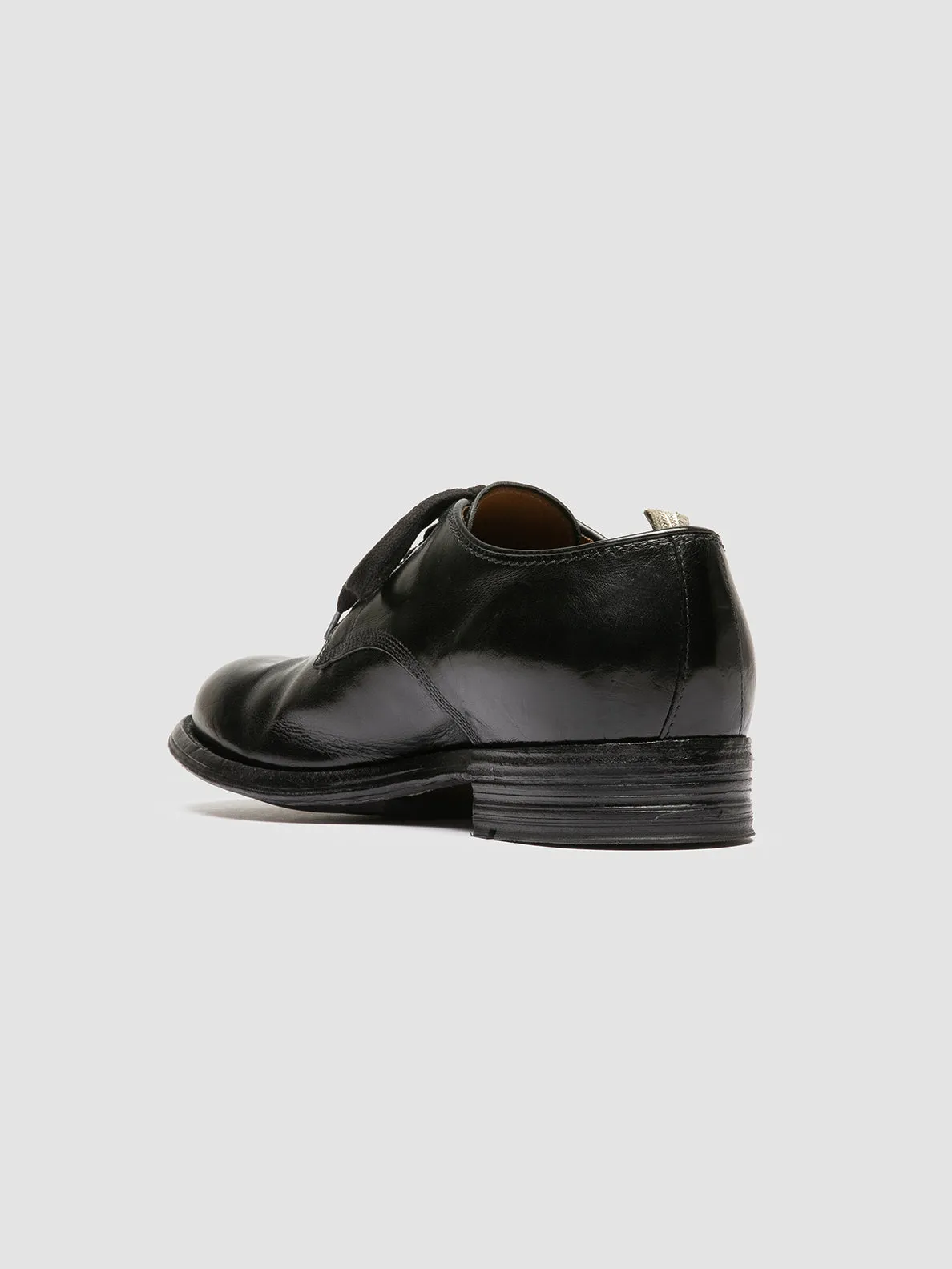 ADMIRAL 007 - Black Leather Derby Shoes