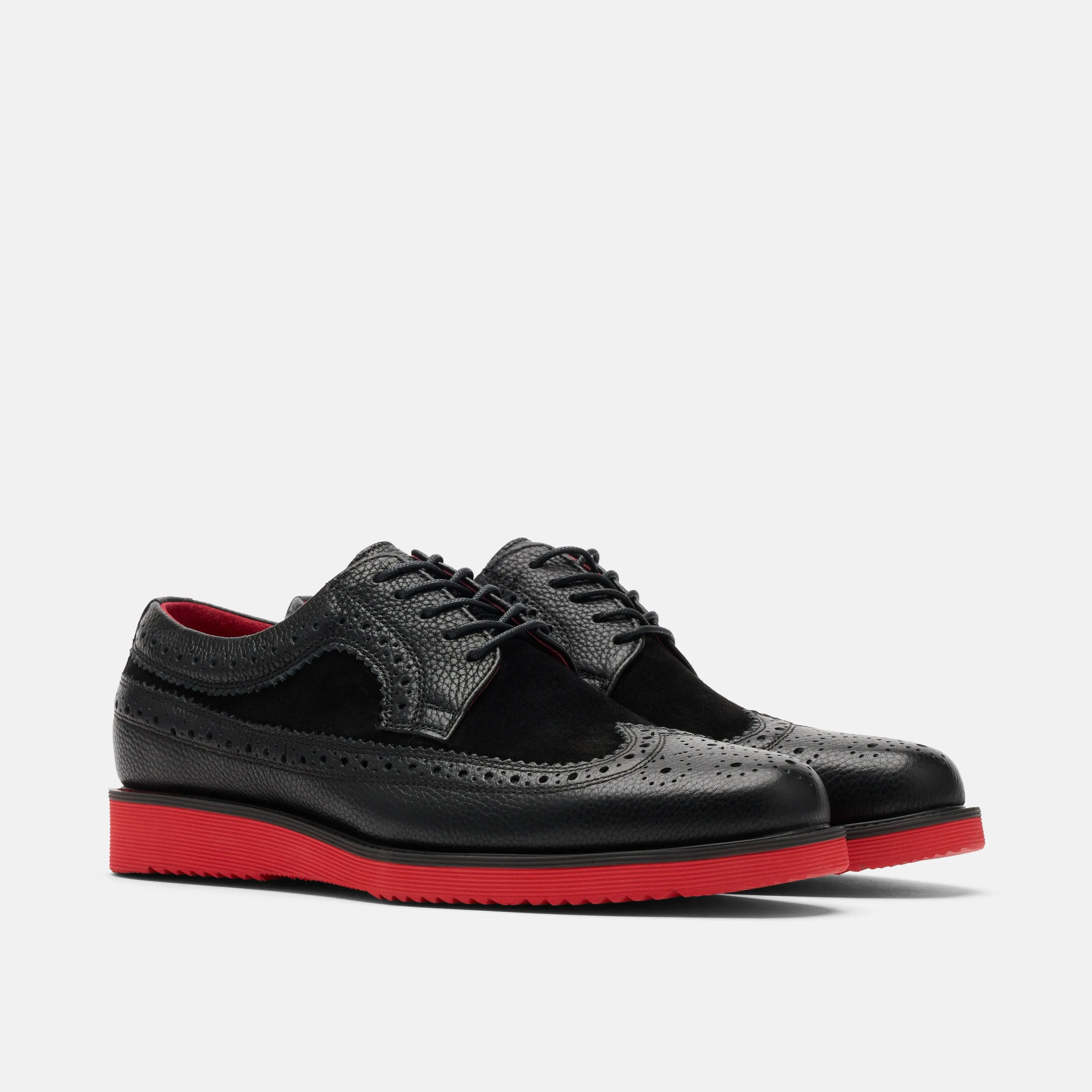 Alexander Black Leather Longwing Sneakers