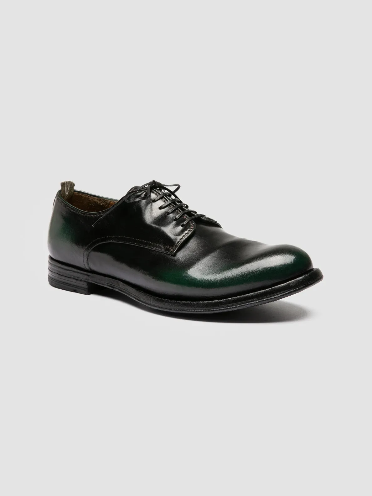 ANATOMIA 012 - Green Leather Derby Shoes