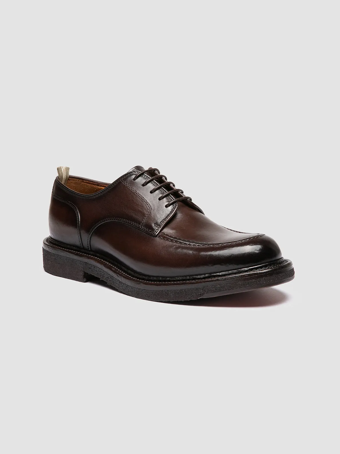 ASTON CREPE 003 - Brown Leather Derby Shoes