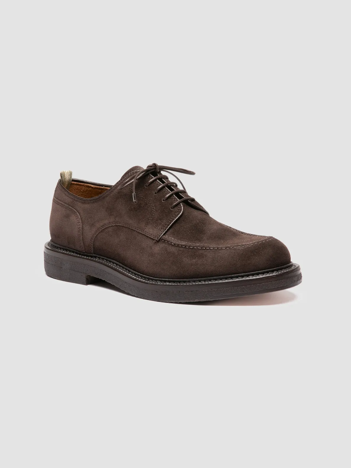 ASTON CREPE 003 - Brown Suede Derby Shoes