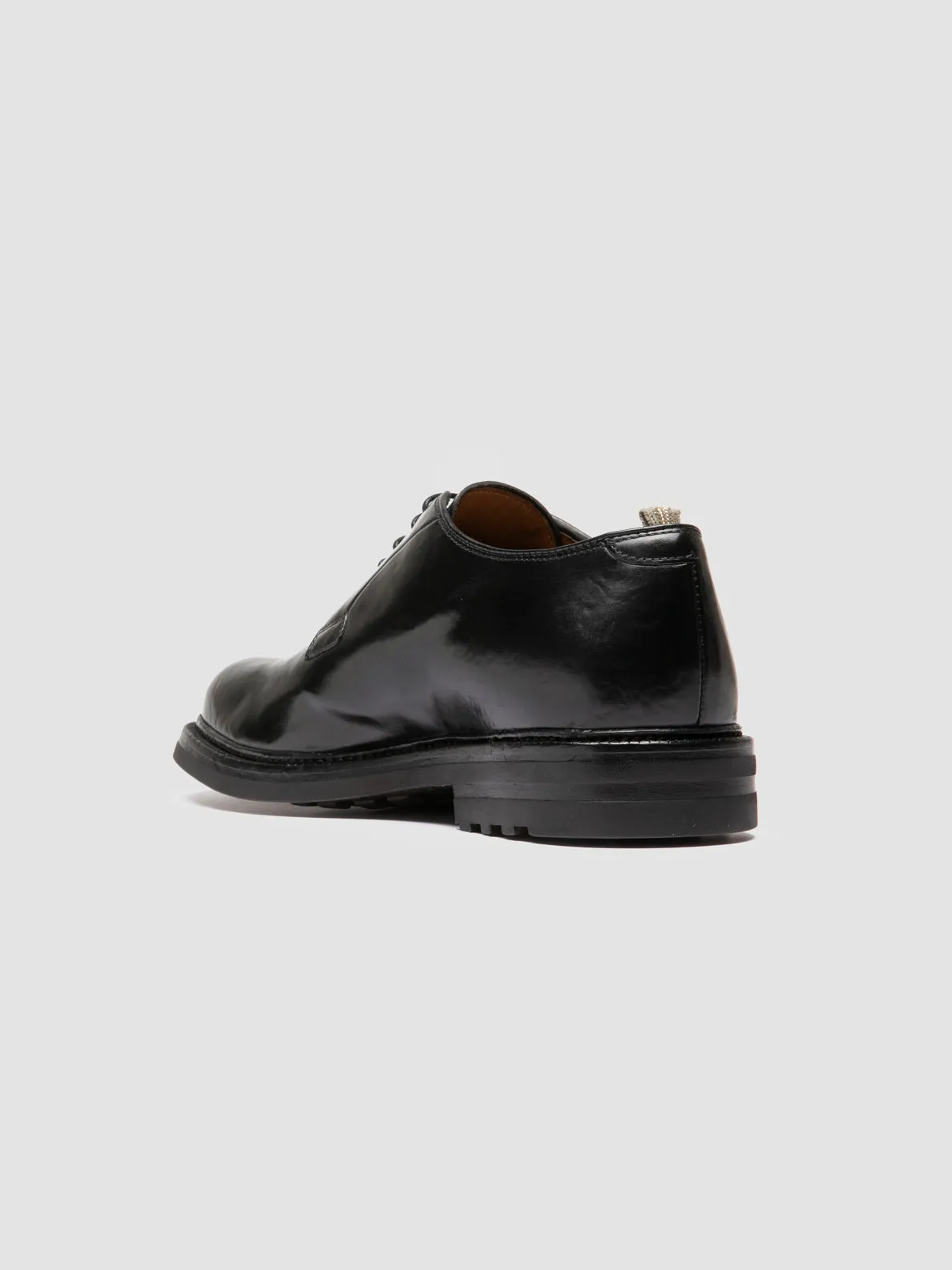 ASTON FLEXI 001 - Black Leather Derby Shoes