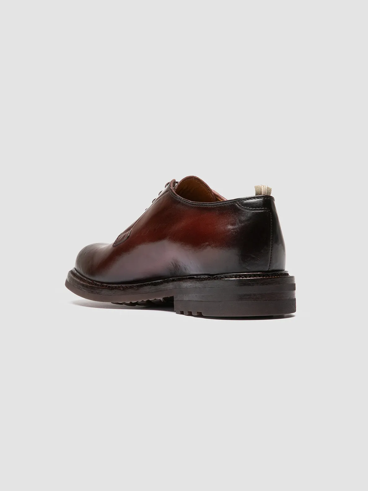ASTON FLEXI 001 - Burgundy Leather Derby Shoes