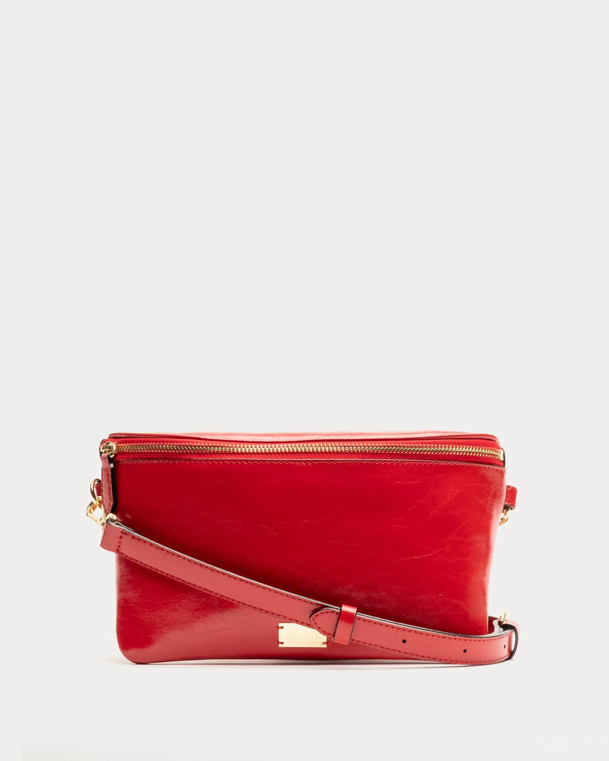 Billie Sling Bag - Crinkled Leather Red