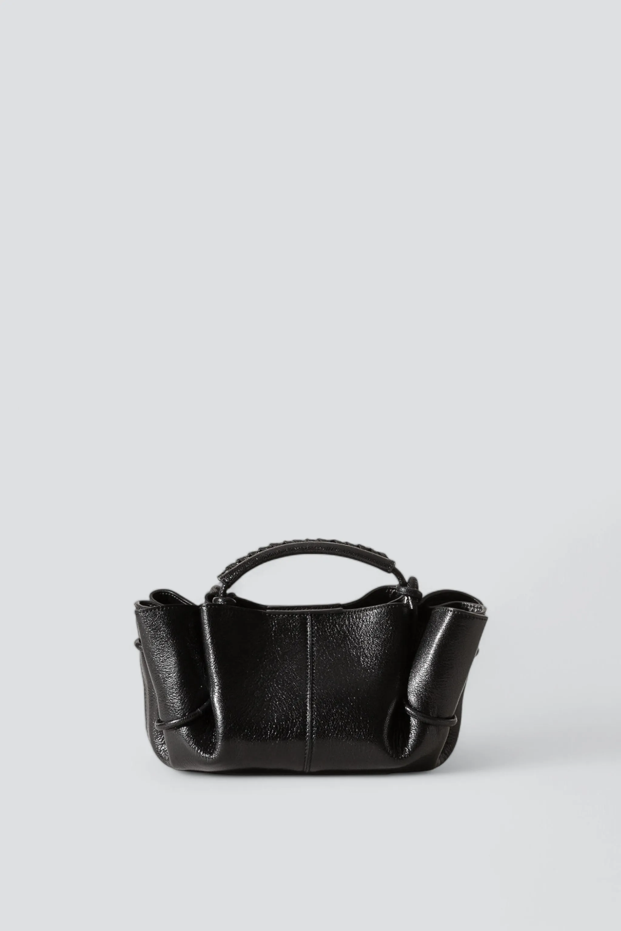 Black Arta Mini Pleated Shoulder Bag