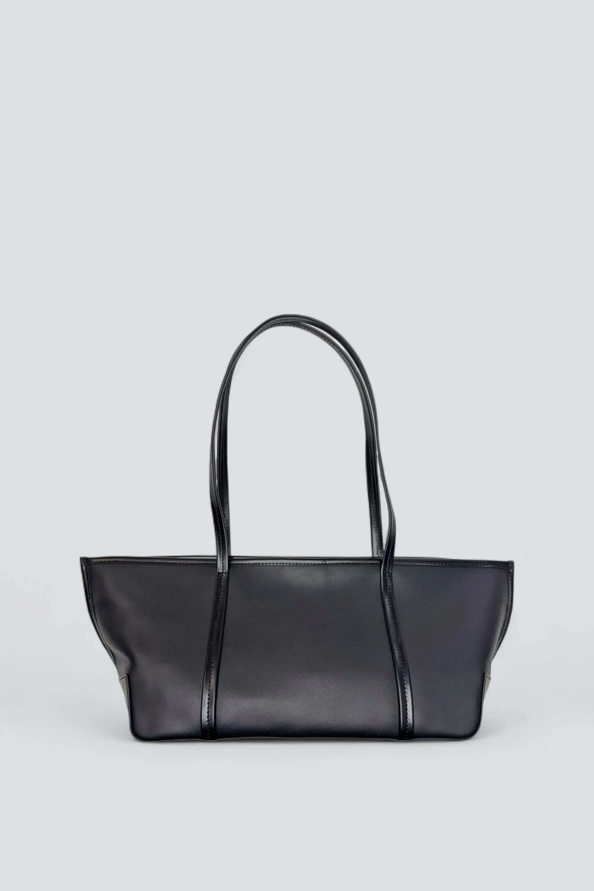 Black Slim Bateau Tote