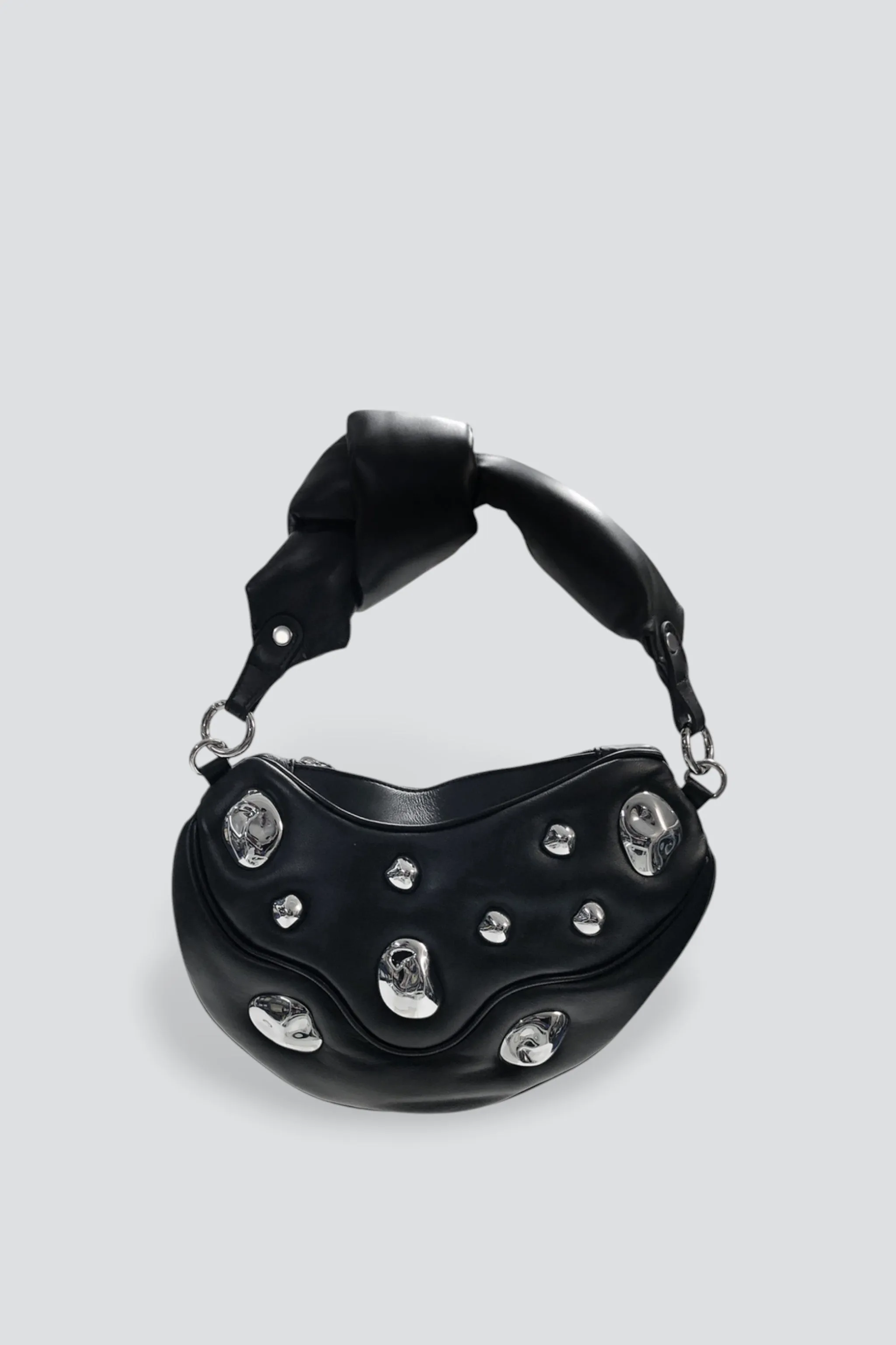 Black/Chrome Puffer Cloud Bag