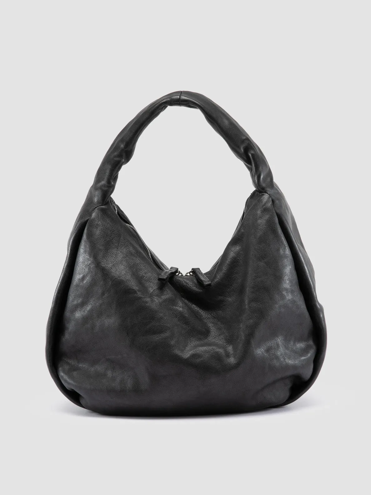 BOLINA 048 - Black Leather Shoulder Bag