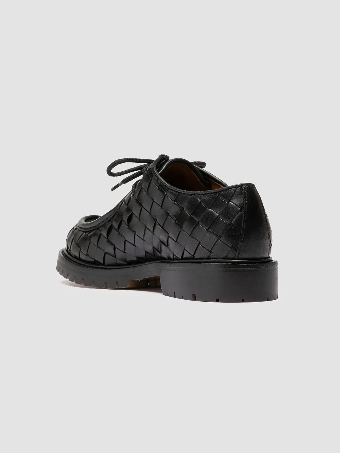 BOSS 015 - Black Leather Derby Shoes