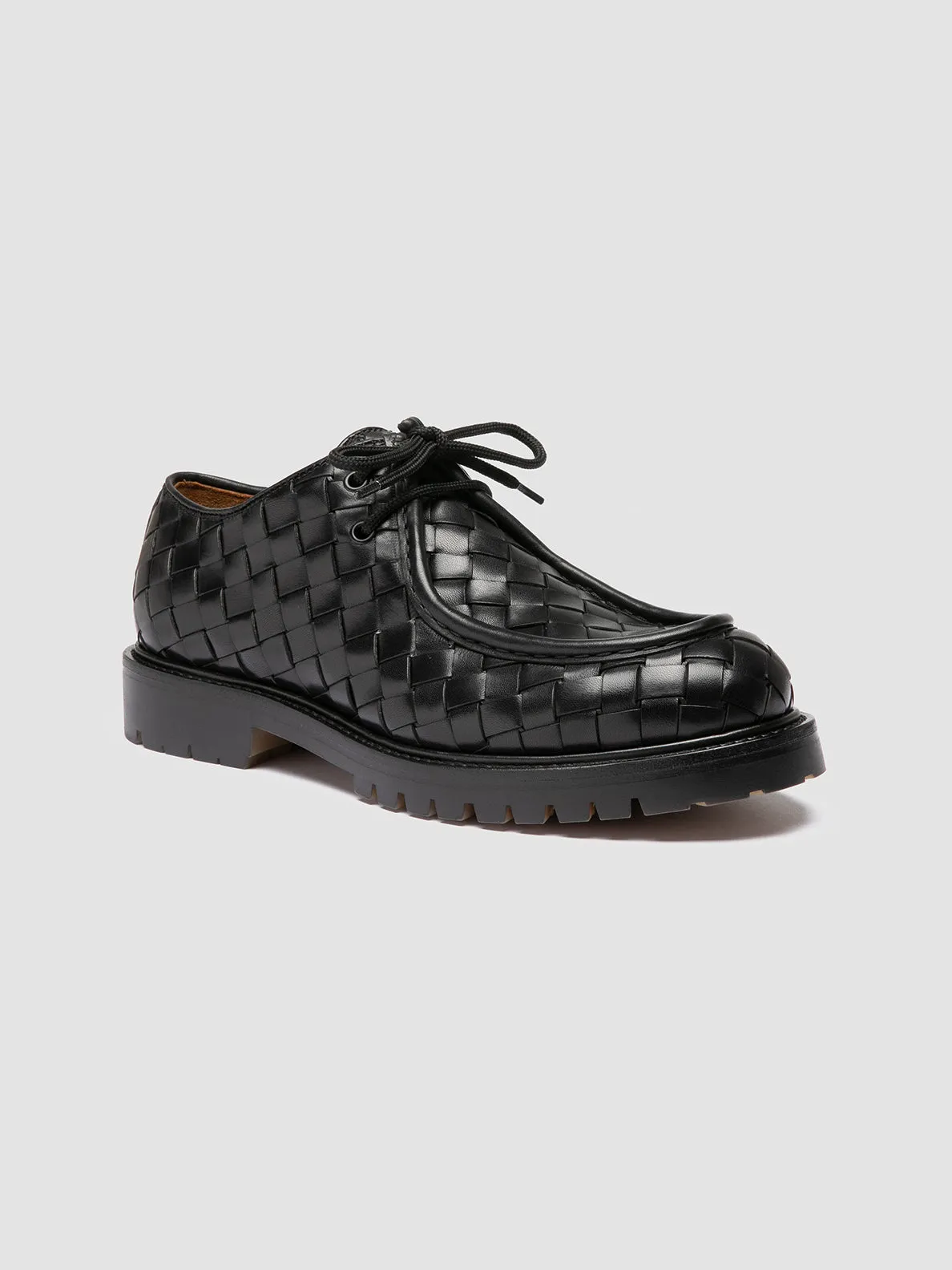 BOSS 015 - Black Leather Derby Shoes