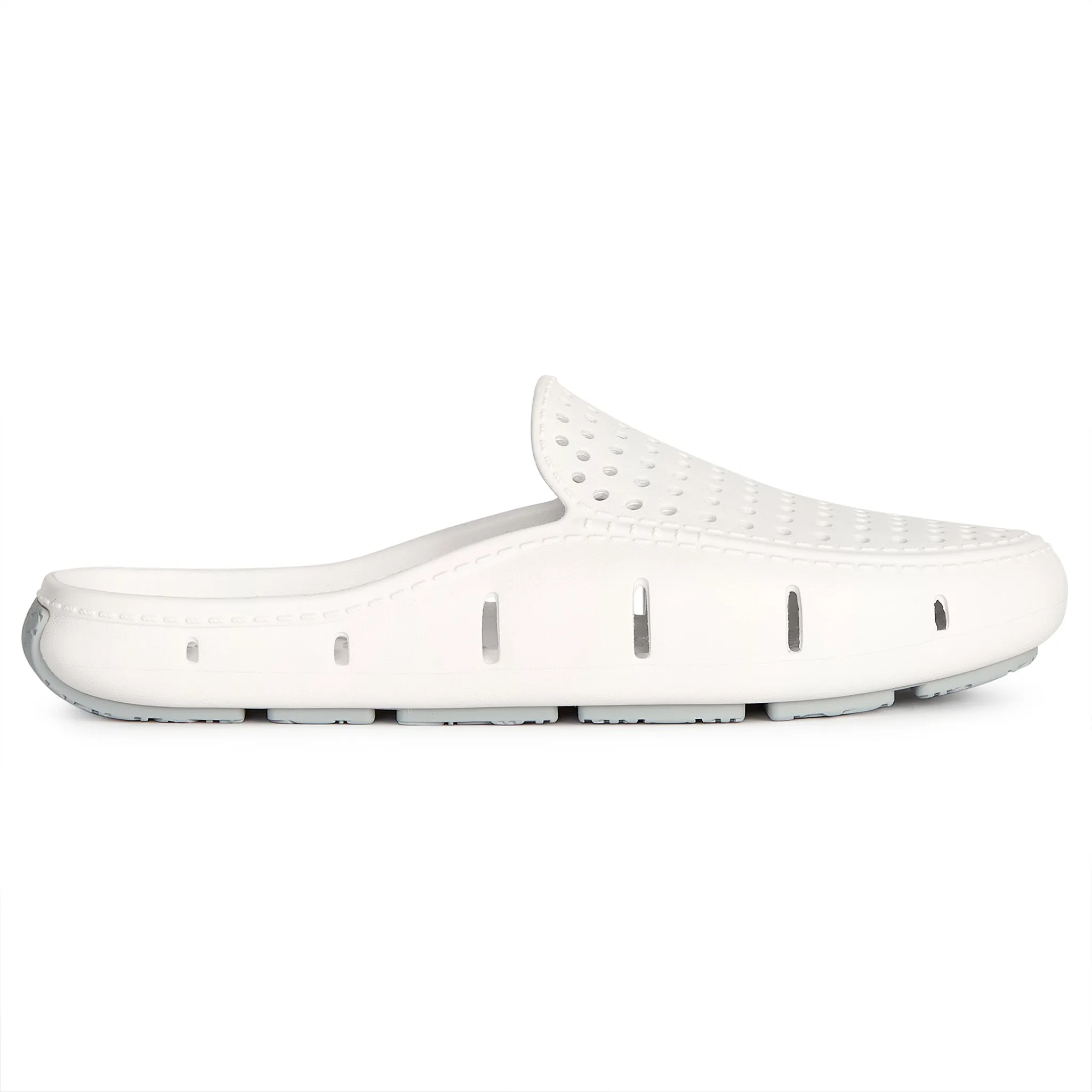 BRIGHT WHITE/HARBOR MIST GRAY SUNSET SLIDE - WOMENS