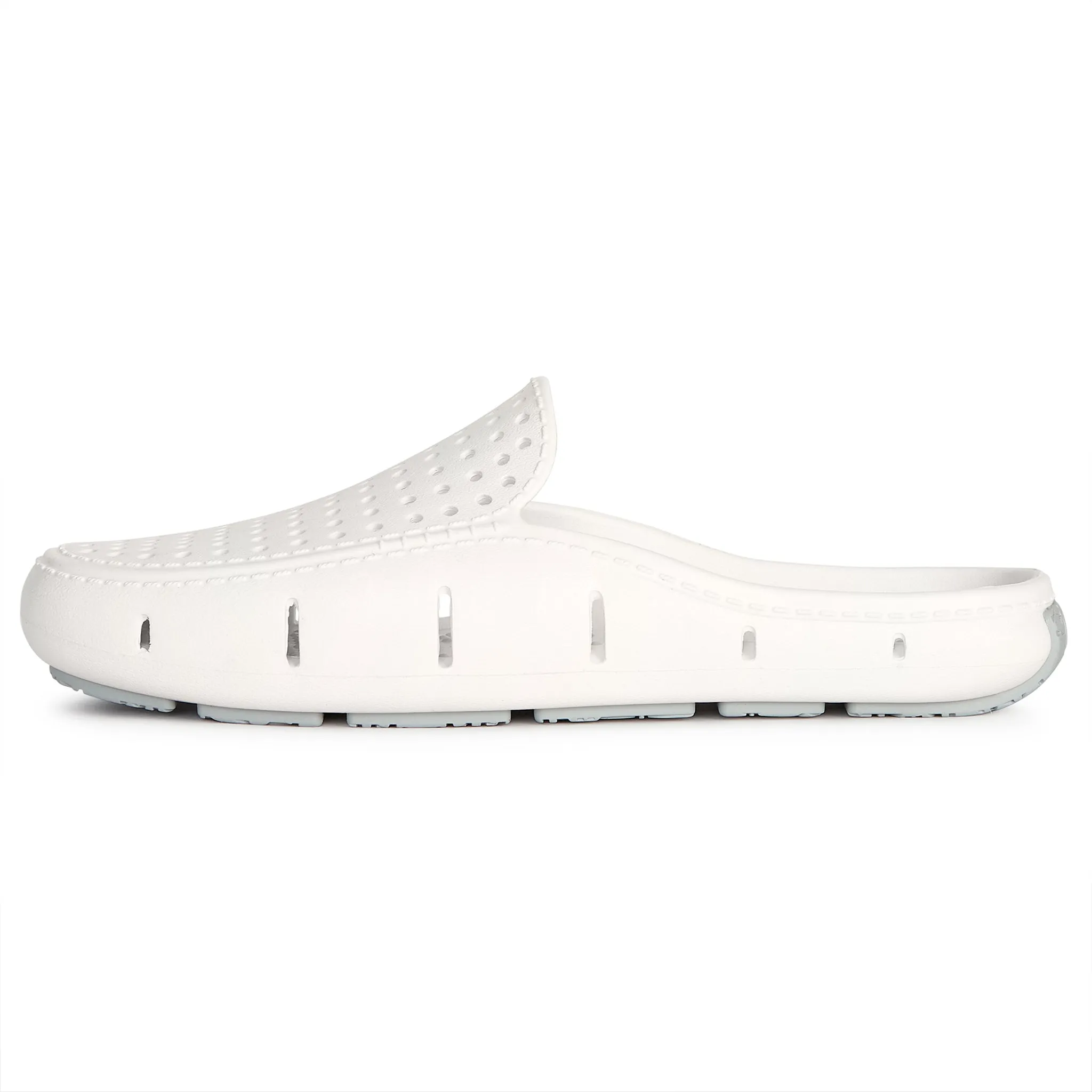 BRIGHT WHITE/HARBOR MIST GRAY SUNSET SLIDE - WOMENS