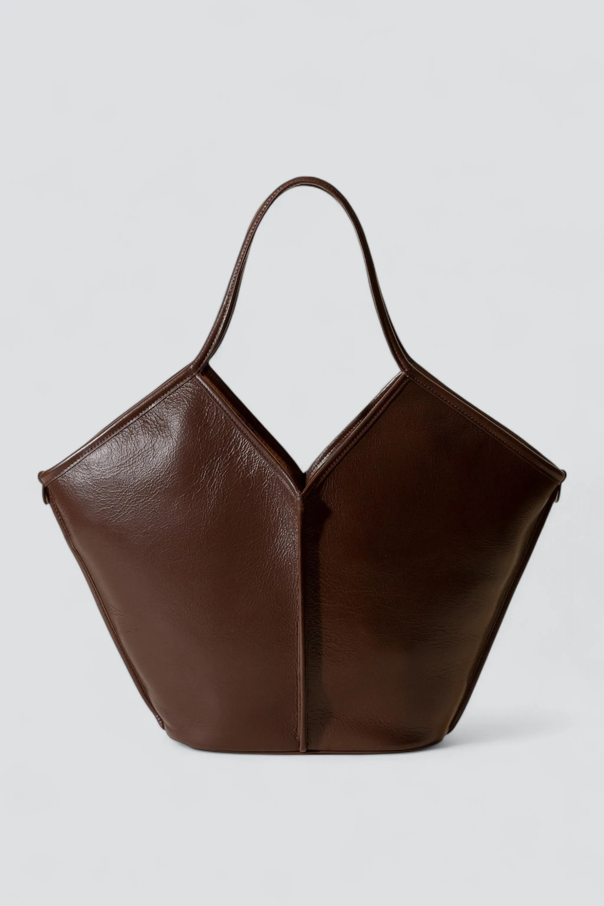 Brown Calella Distressed Leather Tote Bag