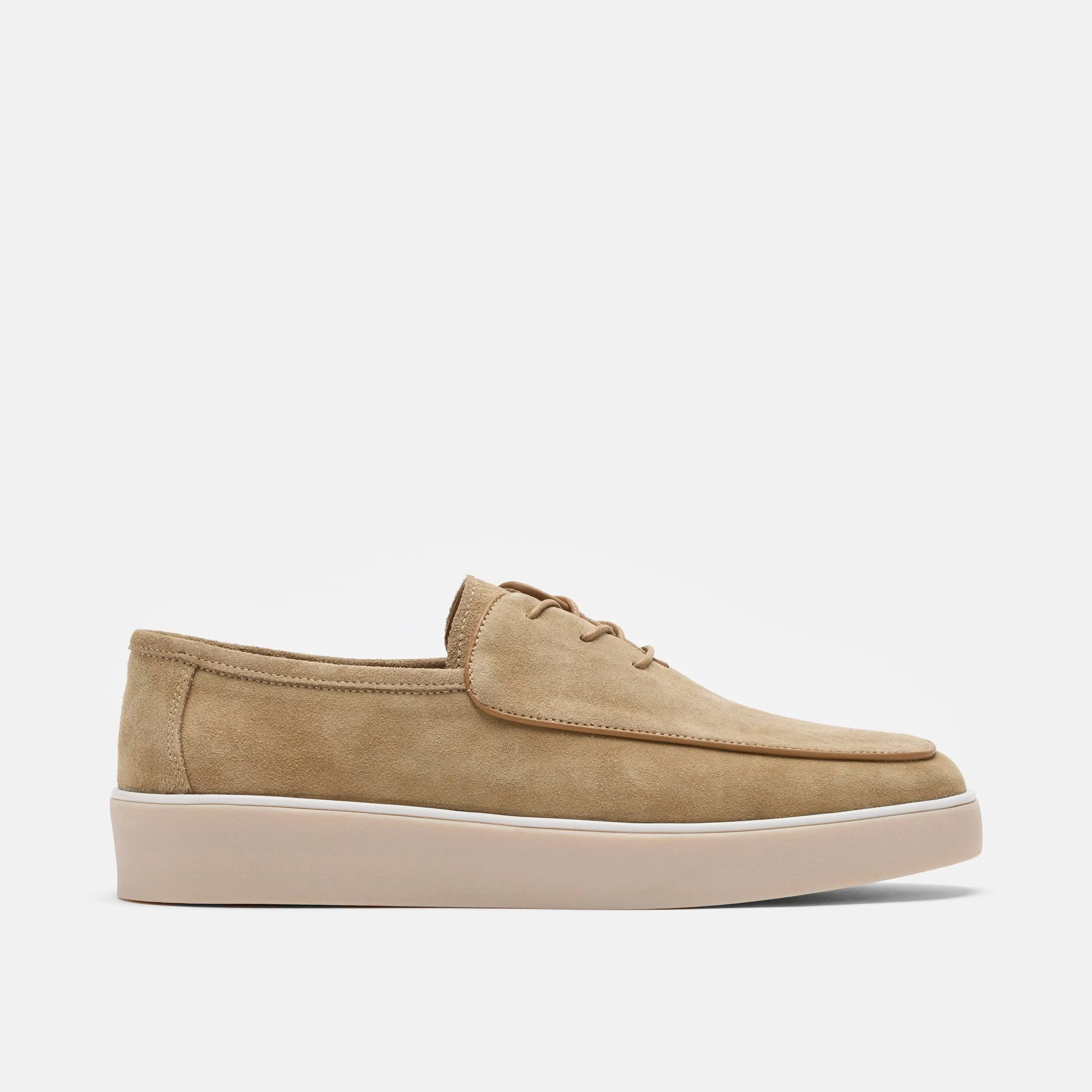 Cannes Tan Suede Lace-Up Sneakers