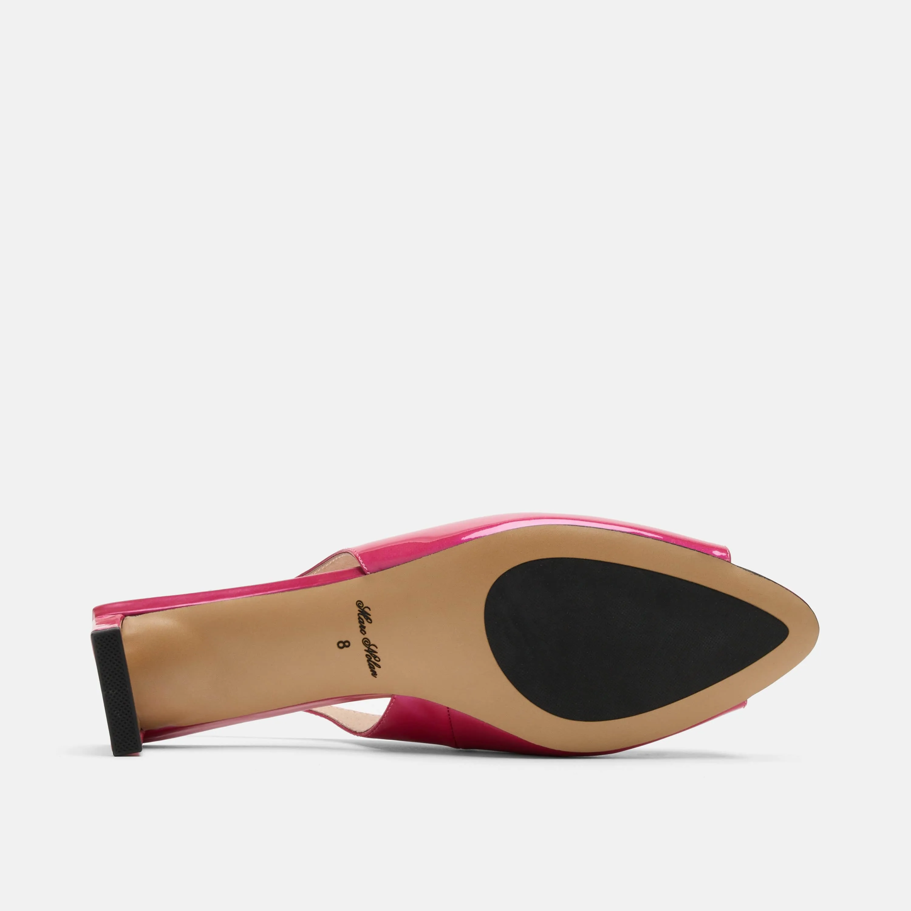 Carmen Magenta Patent Leather Slingback Peep Toe Heels