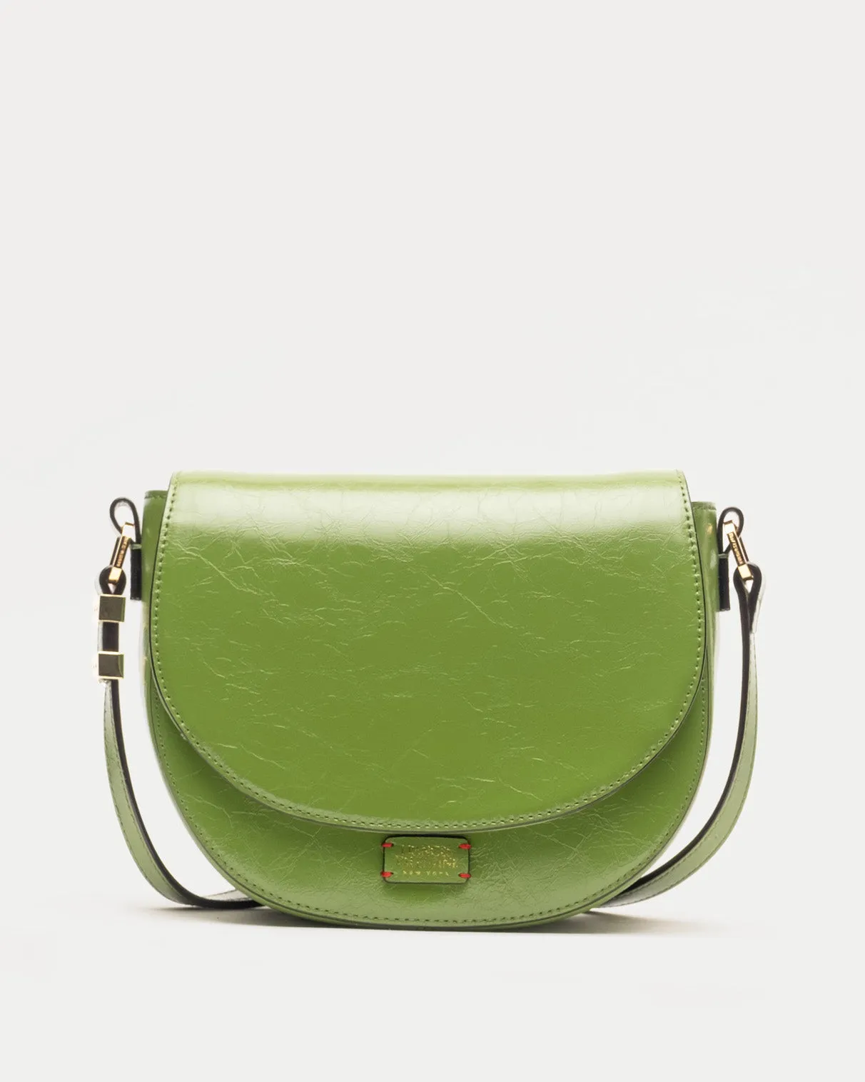 Ellen Crossbody - Crinkled Leather Green