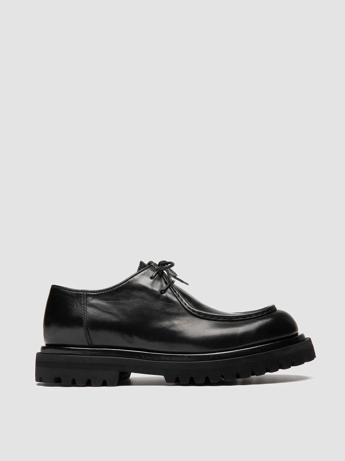 EVENTUAL DD 109 - Black Leather Derby Shoes
