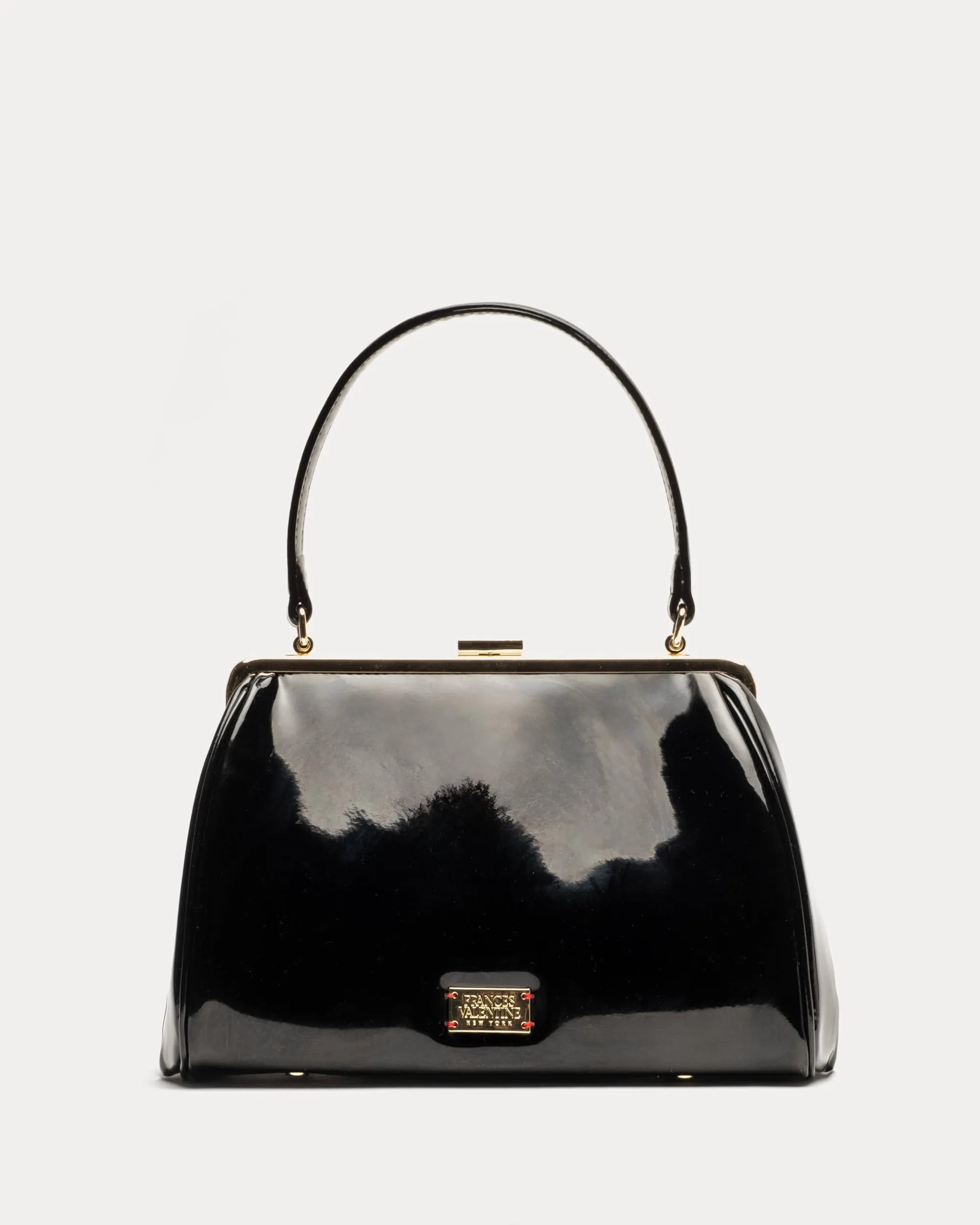 Frances Frame Bag Patent Leather Black