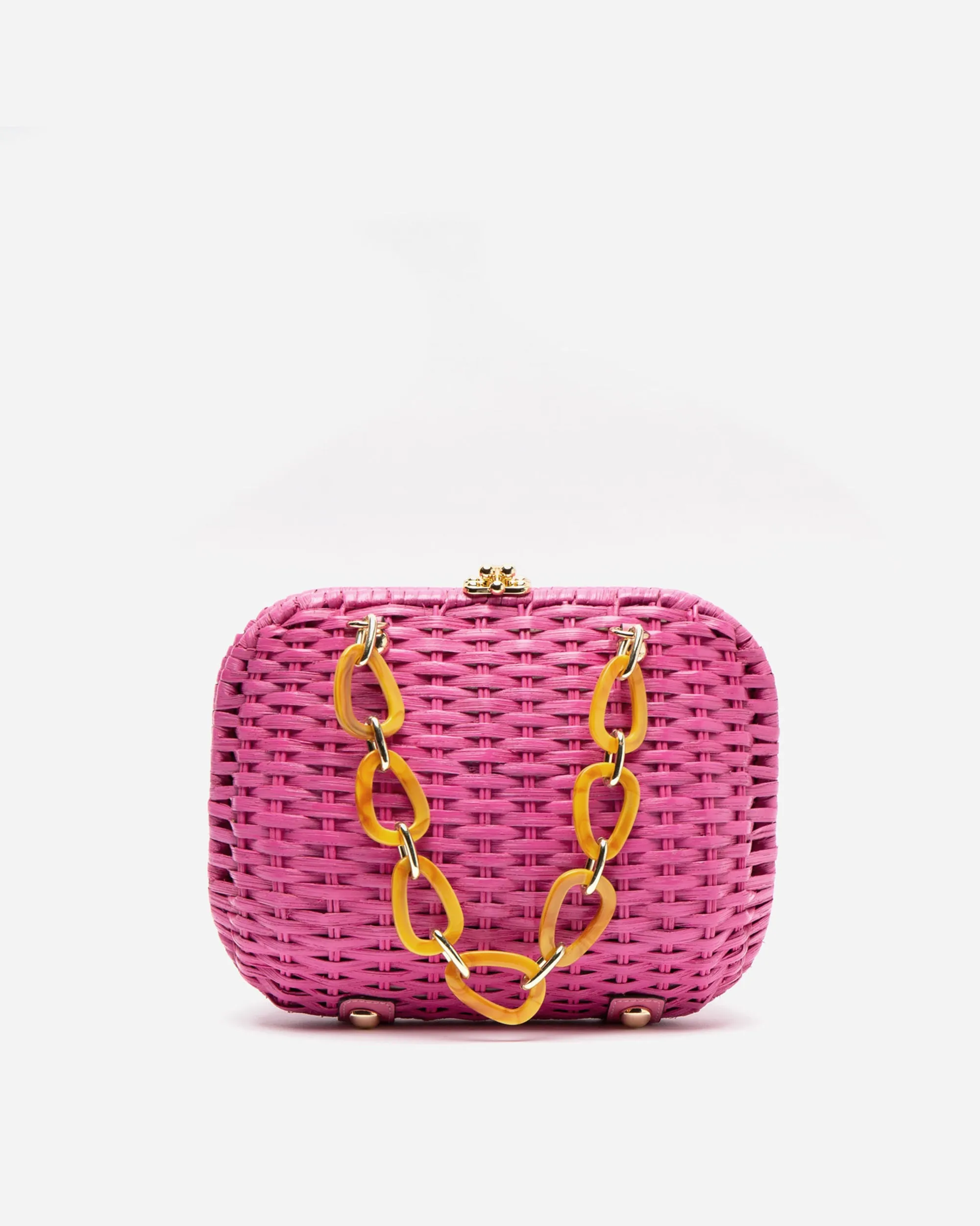 Hen Wicker Basket - Pink