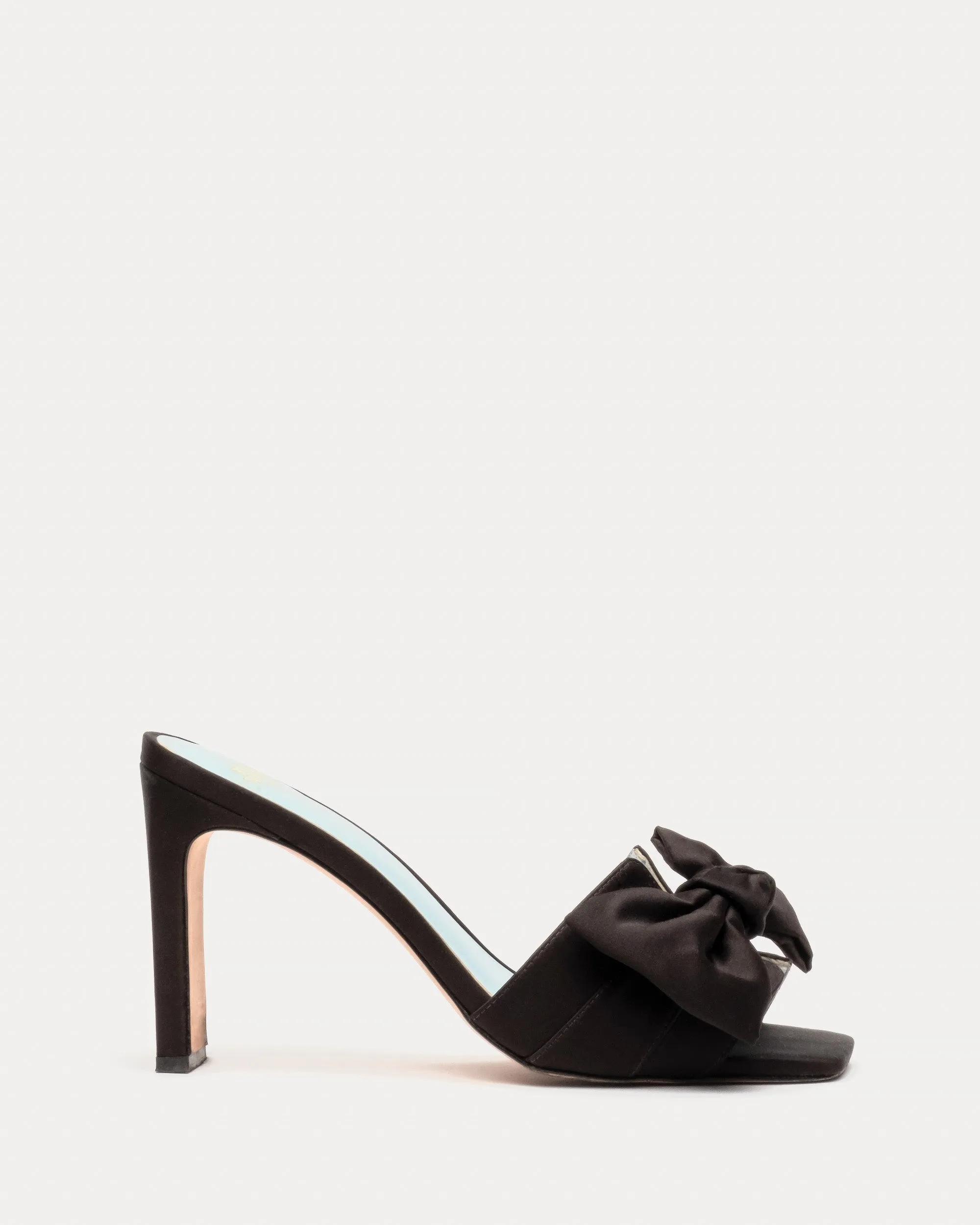 Hilary Satin Heel - Black