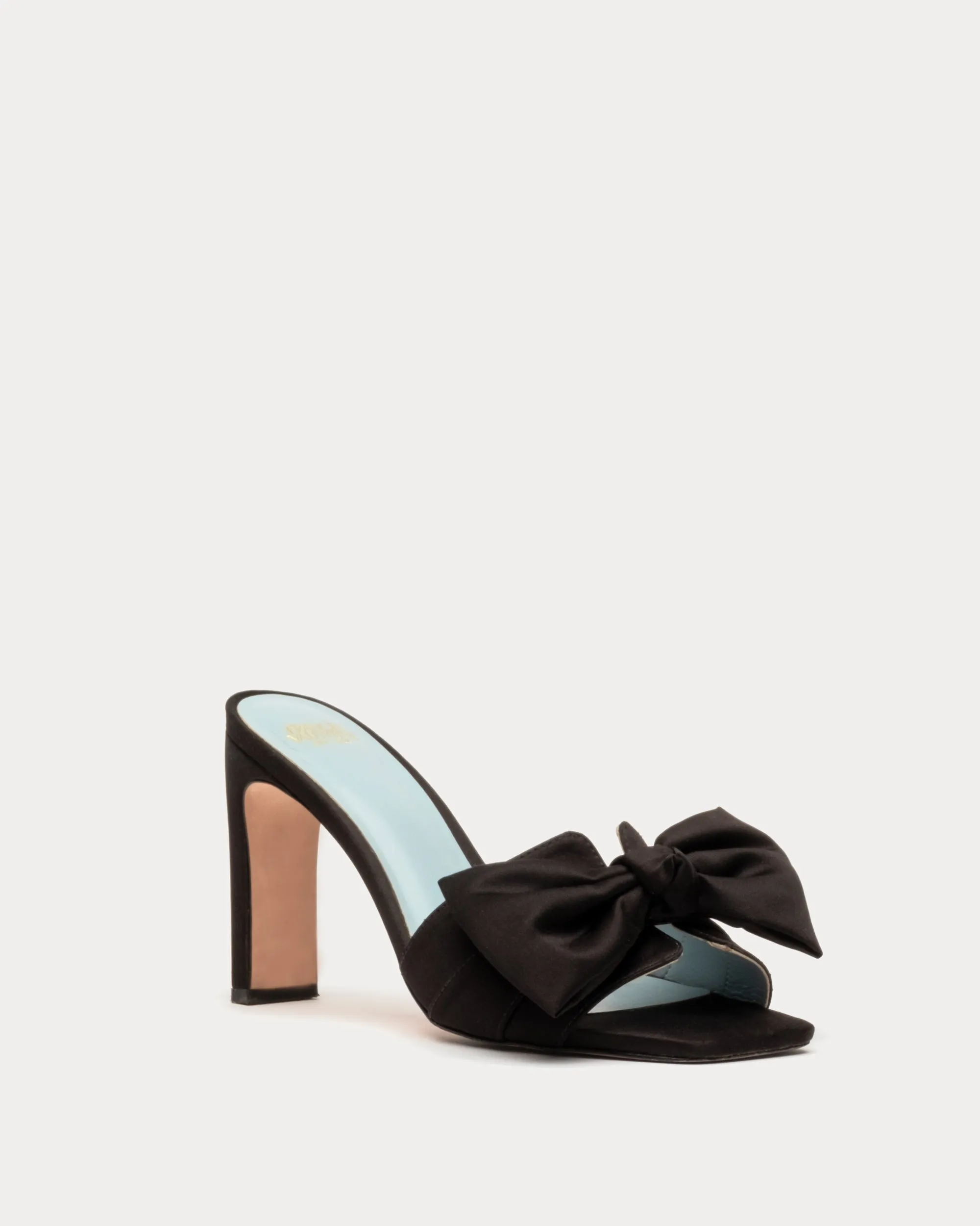Hilary Satin Heel - Black