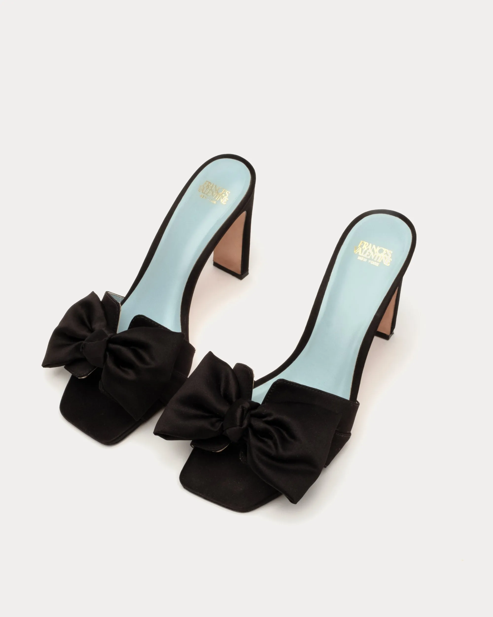 Hilary Satin Heel - Black