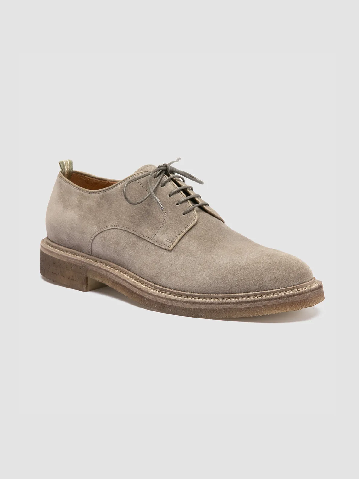 HOPKINS CREPE 115 - Grey Suede Derby Shoes