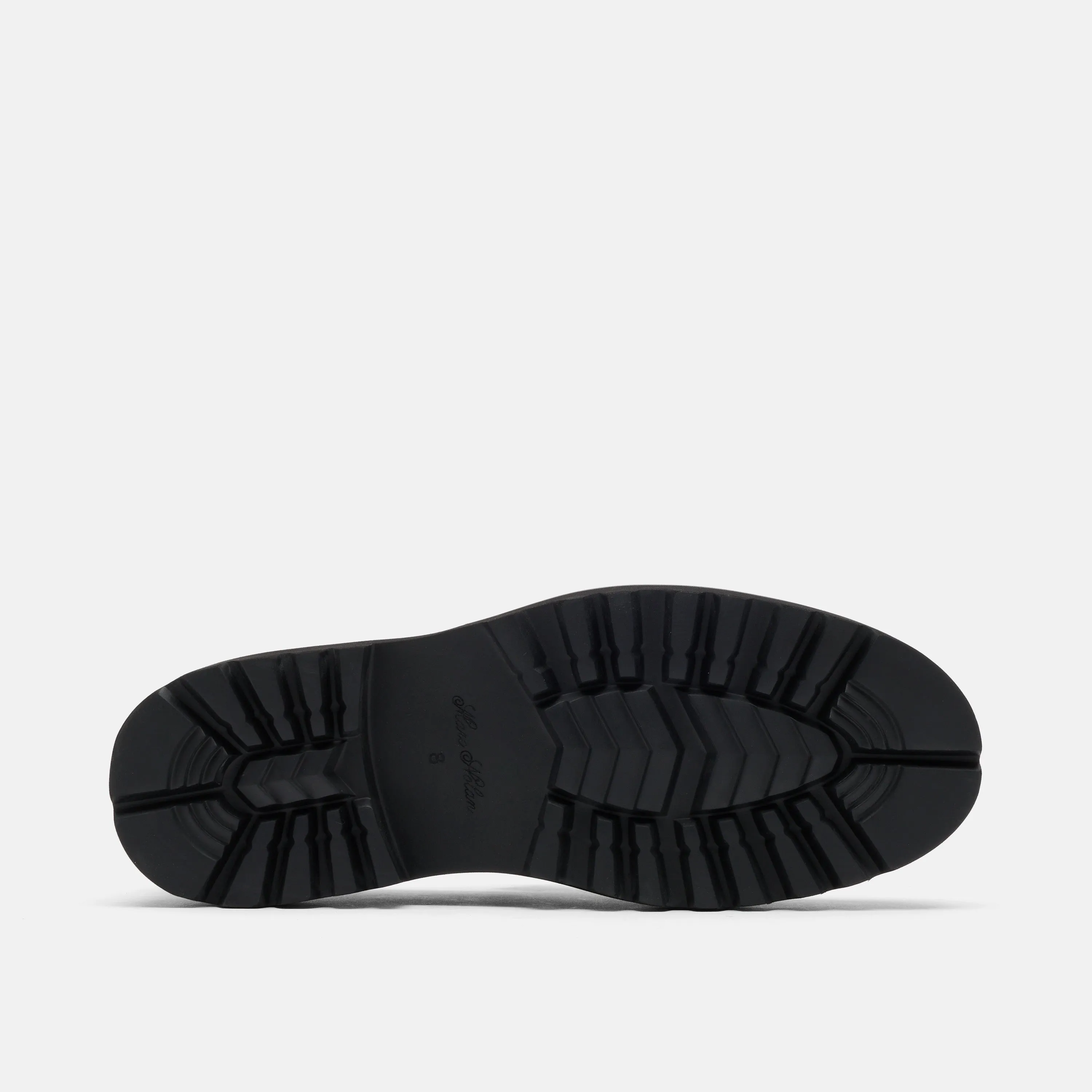 Journey Black Pebble Leather Lug Tassel Loafer