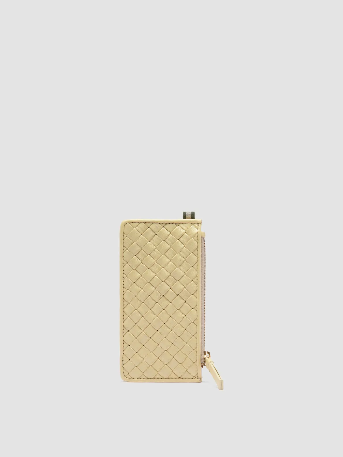 JULIET 103 - Ivory Woven Leather Card Holder