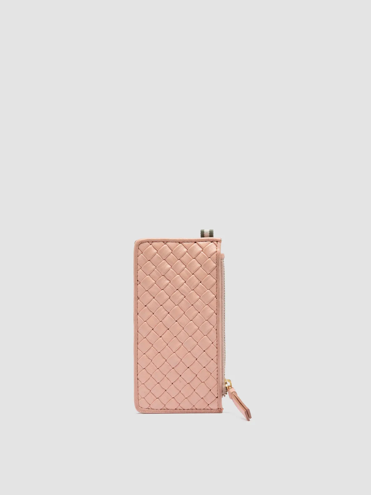 JULIET 103 - Rose Woven Leather Card Holder