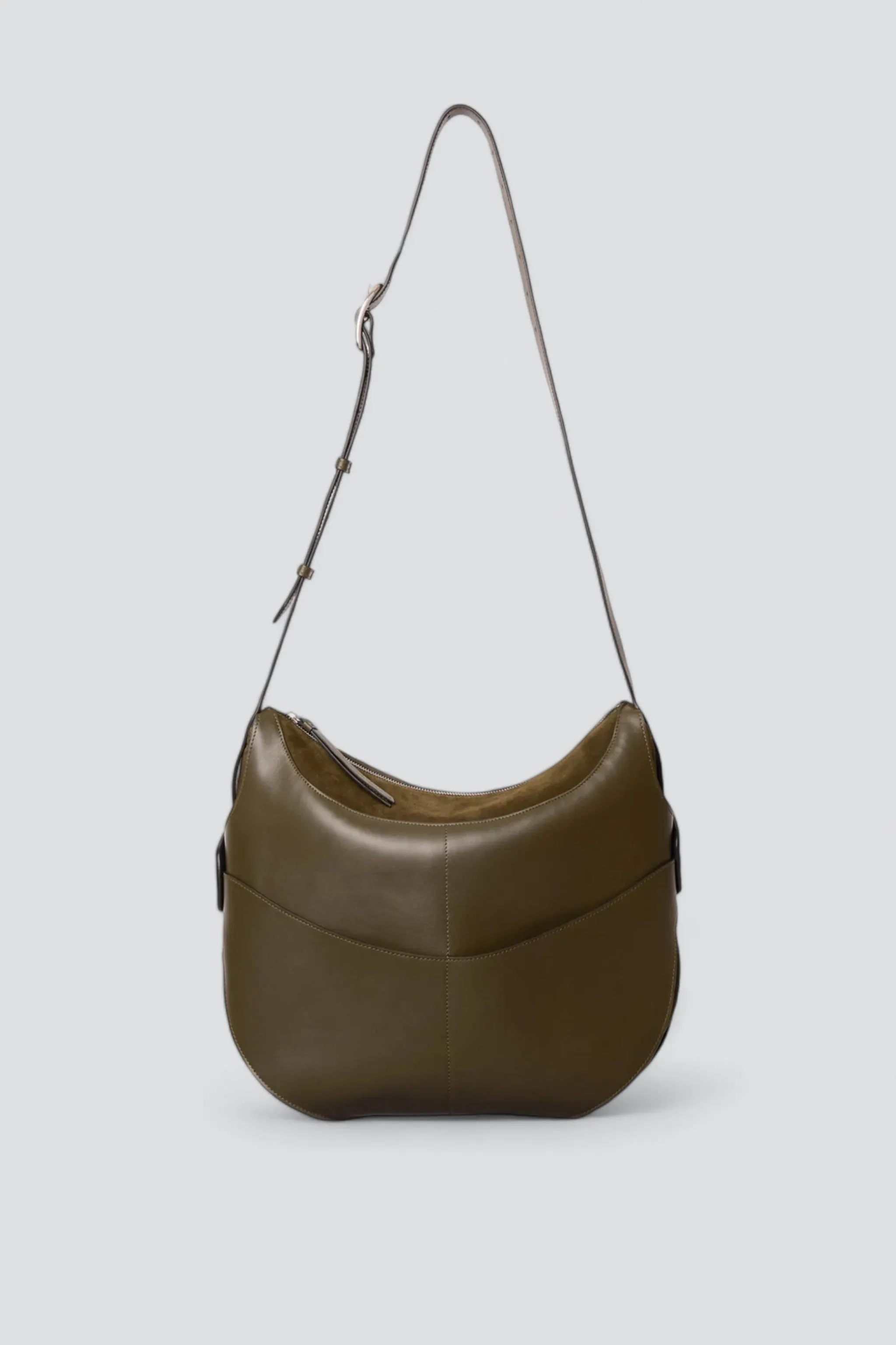 Khaki Leather Saddlebag