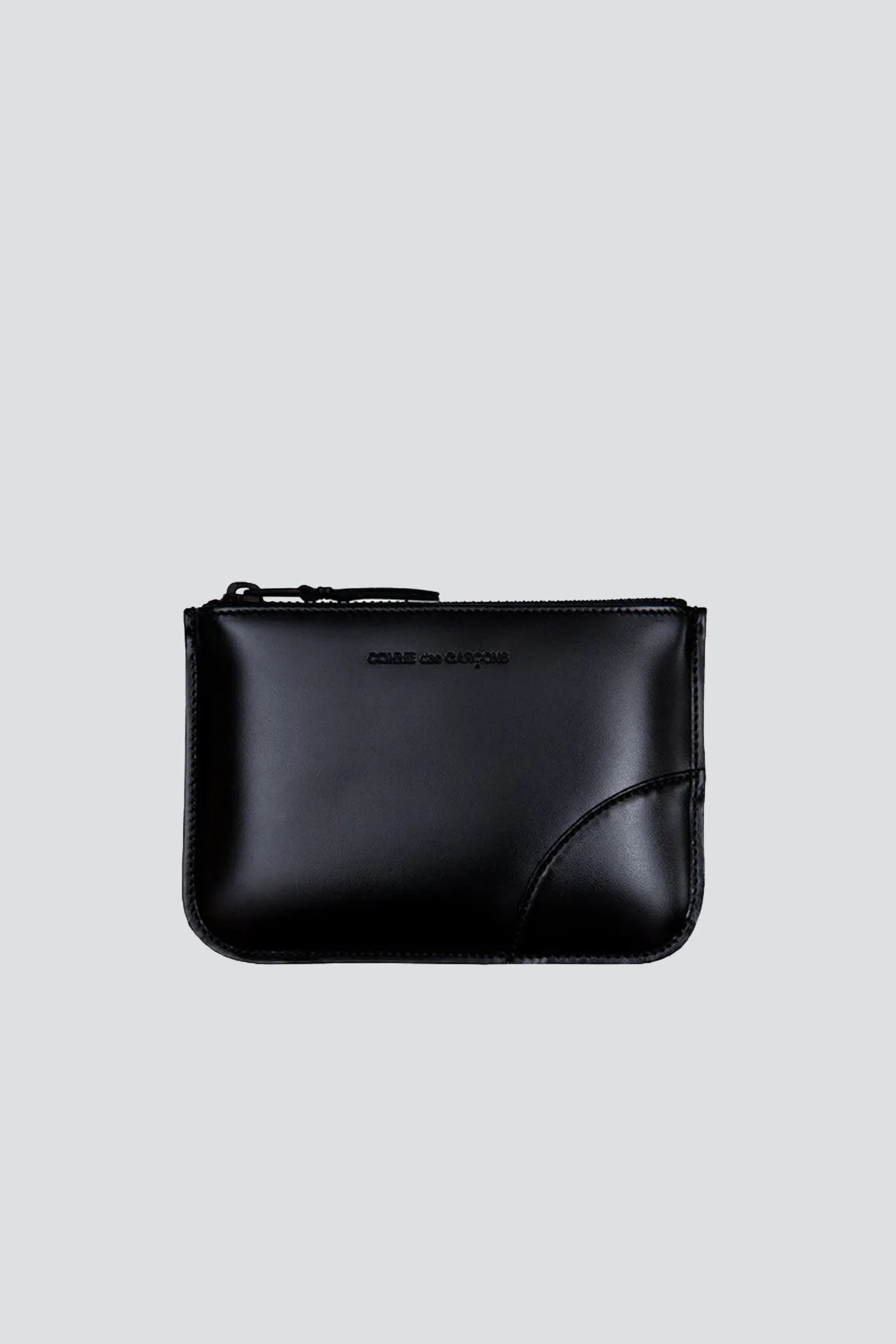 Leather Zip Pouch - Very Black - SA8100VB