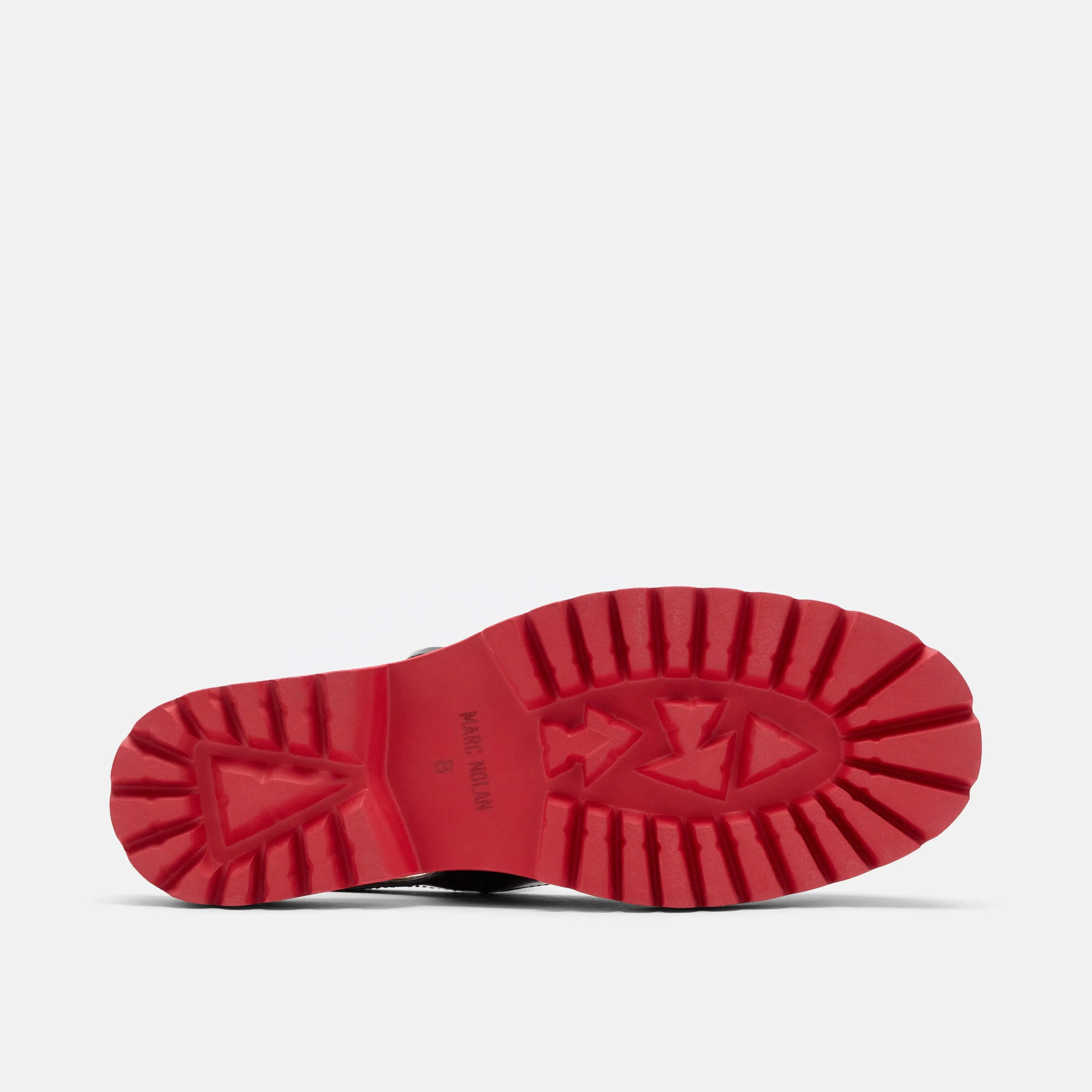 Luna Black/Red Leather Mary Jane Lug Slingbacks