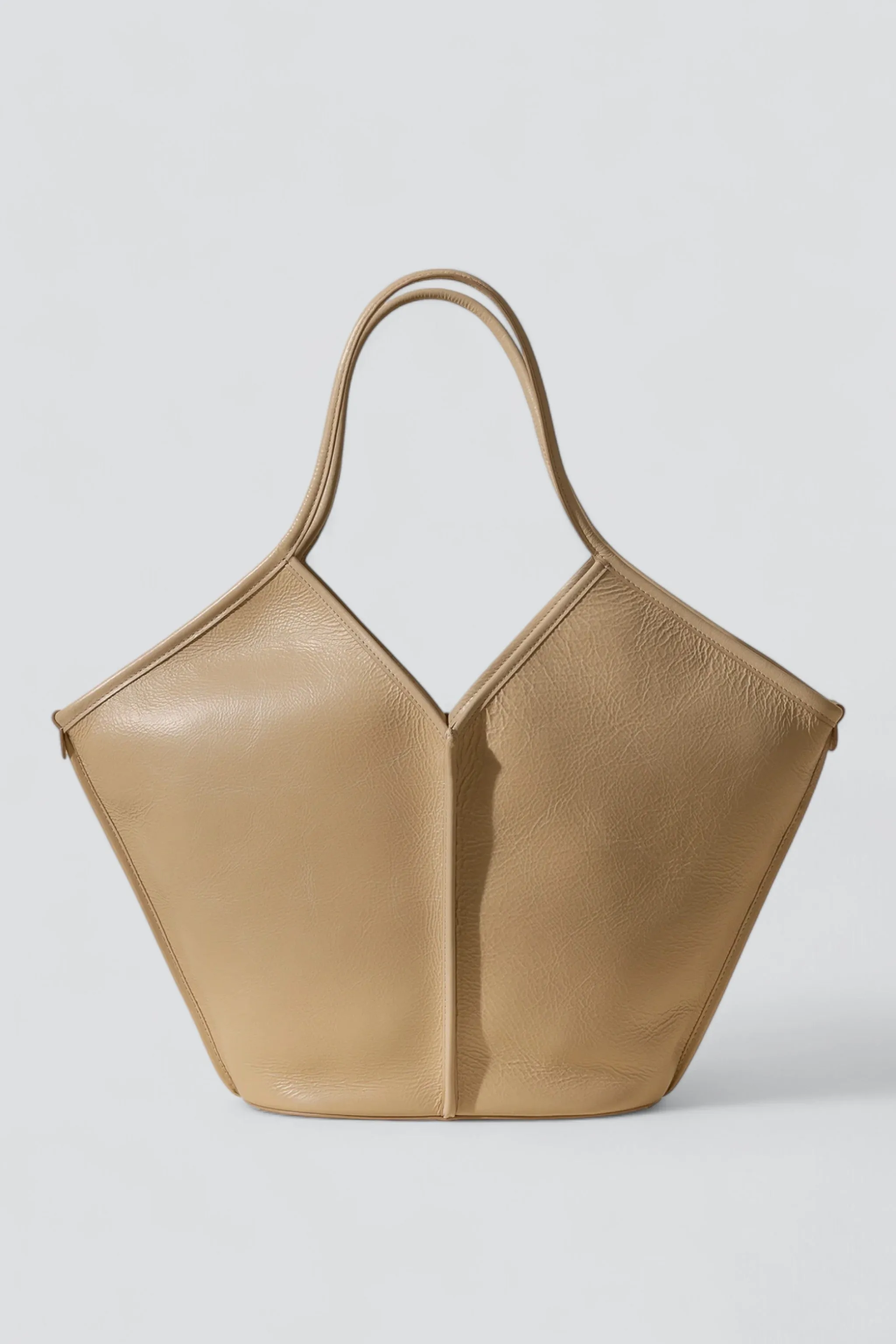 Oat Calella Distressed Leather Tote Bag