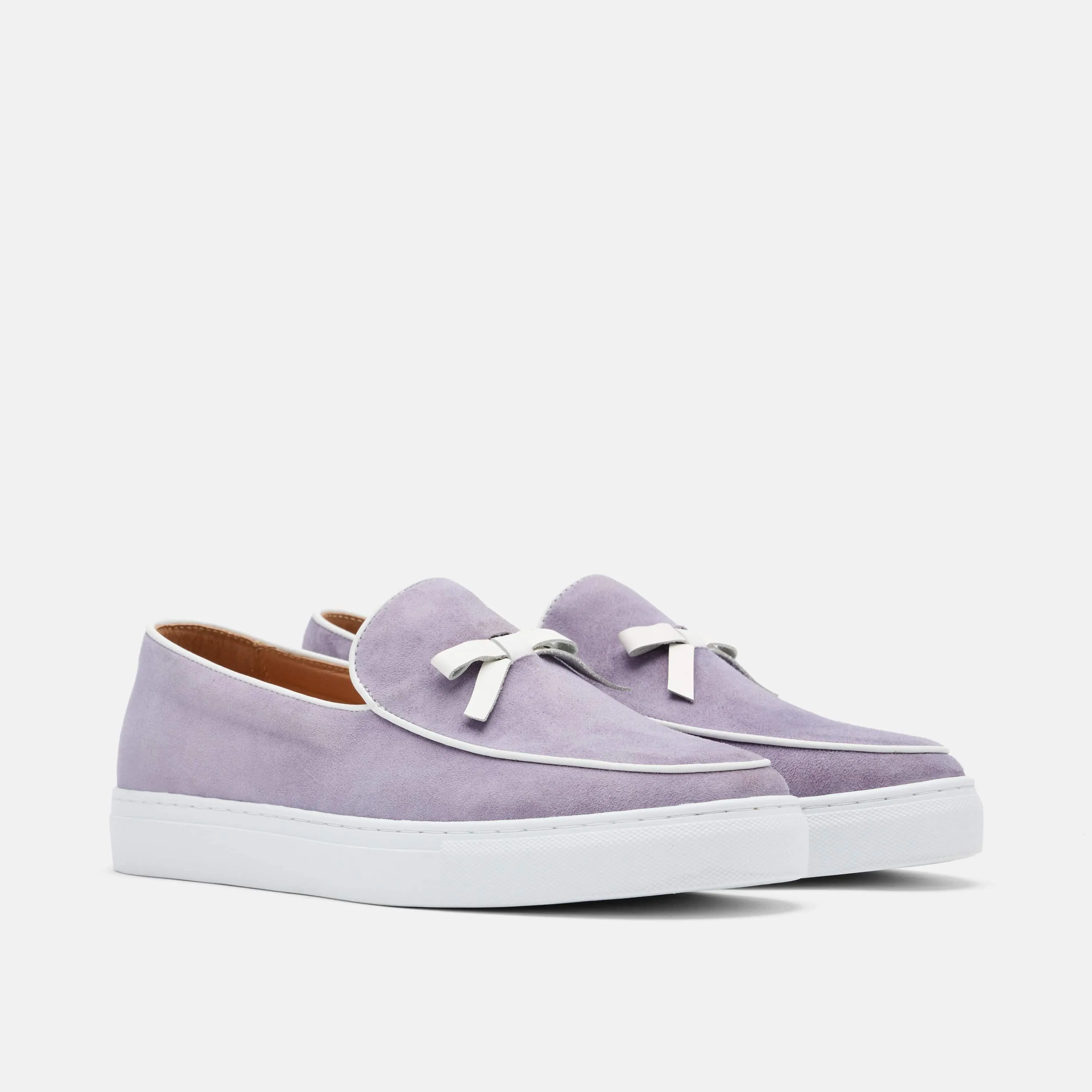 Odell Lavender Suede Belgian Loafer Sneakers
