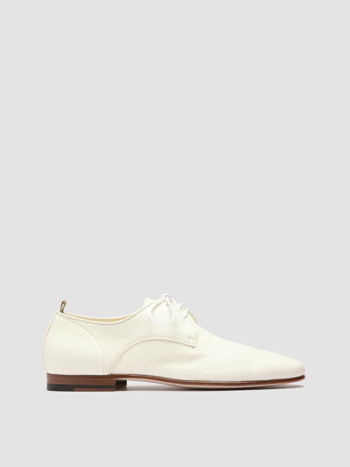 OLIVER 007 - White Leather Derby Shoes