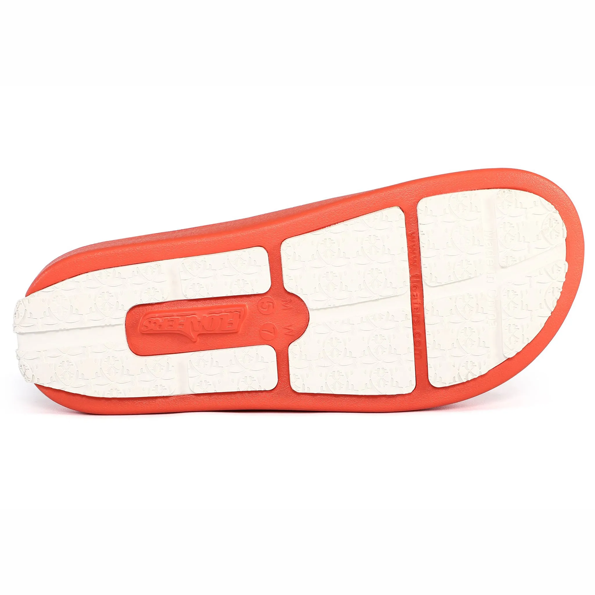 ORANGE/BRIGHT WHITE LANE-4 WOMENS SLIDE