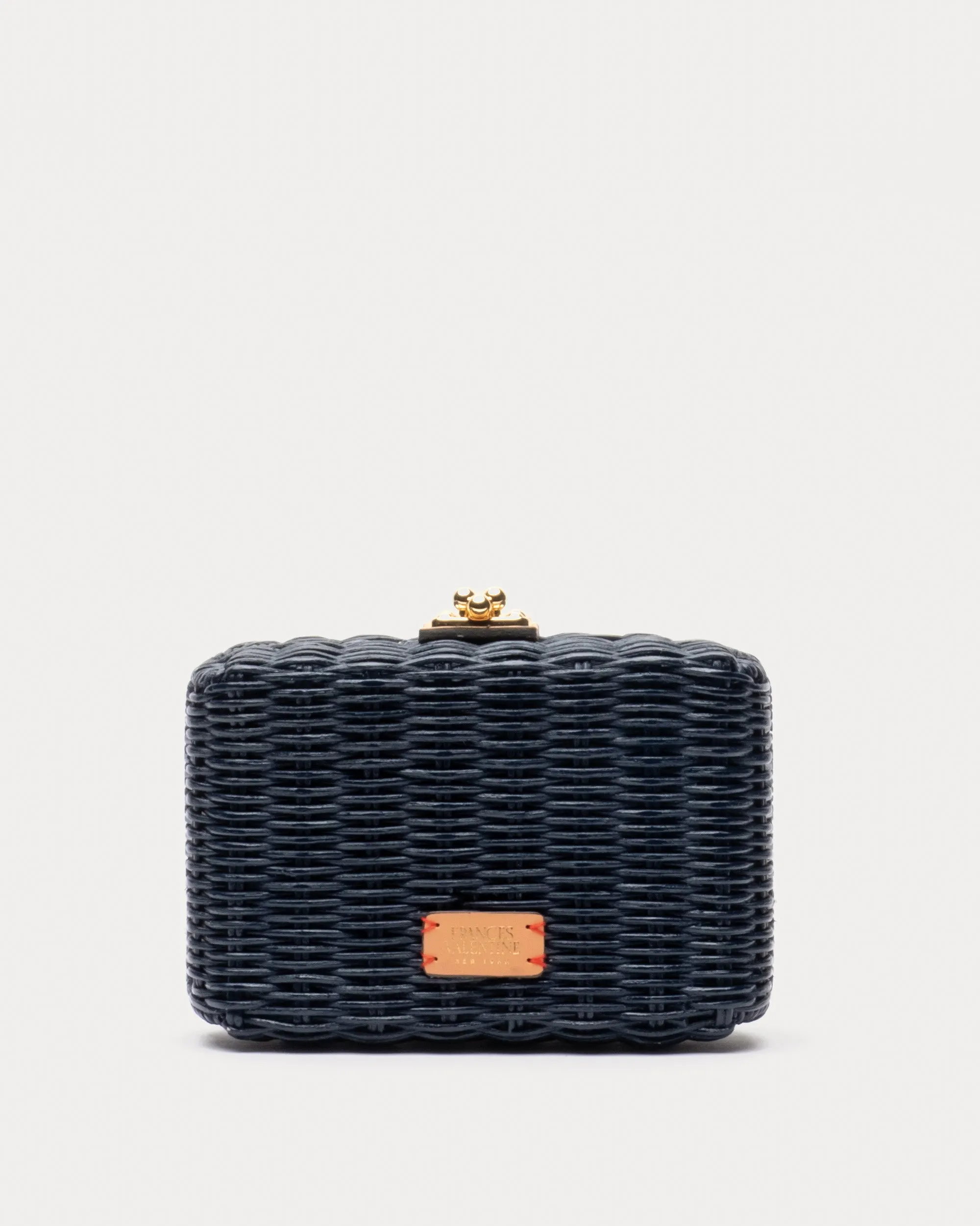 Paige Wicker Clutch - Navy