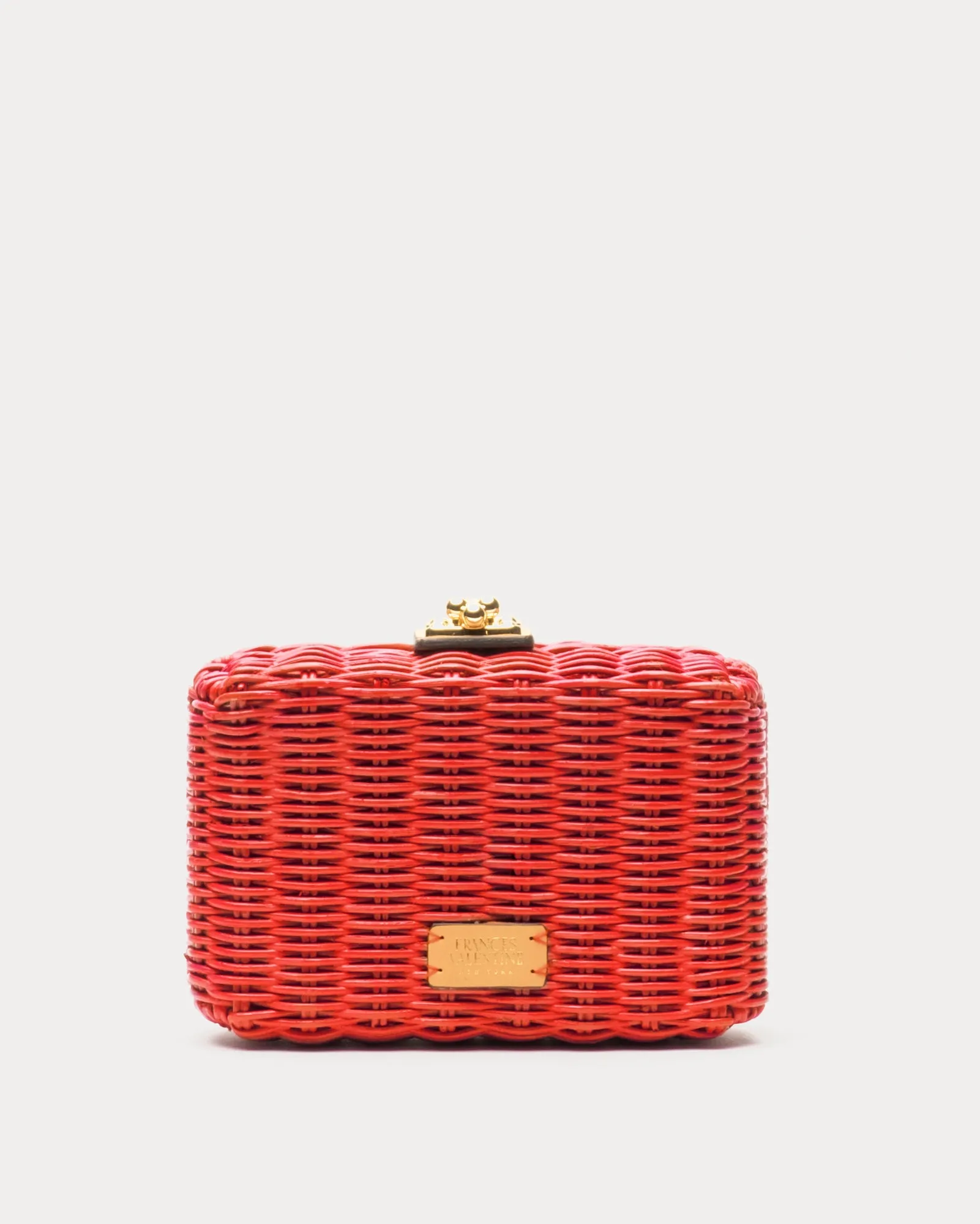 Paige Wicker Clutch - Red