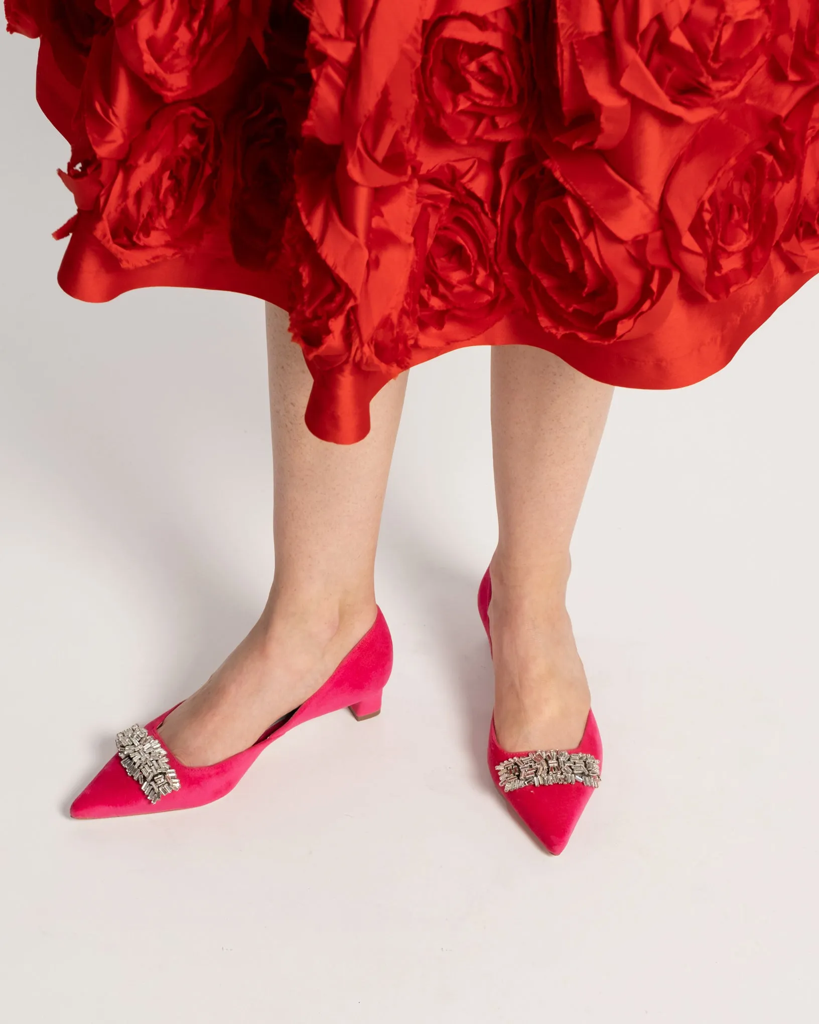 Paula Mini Block Heel - Velvet Pink