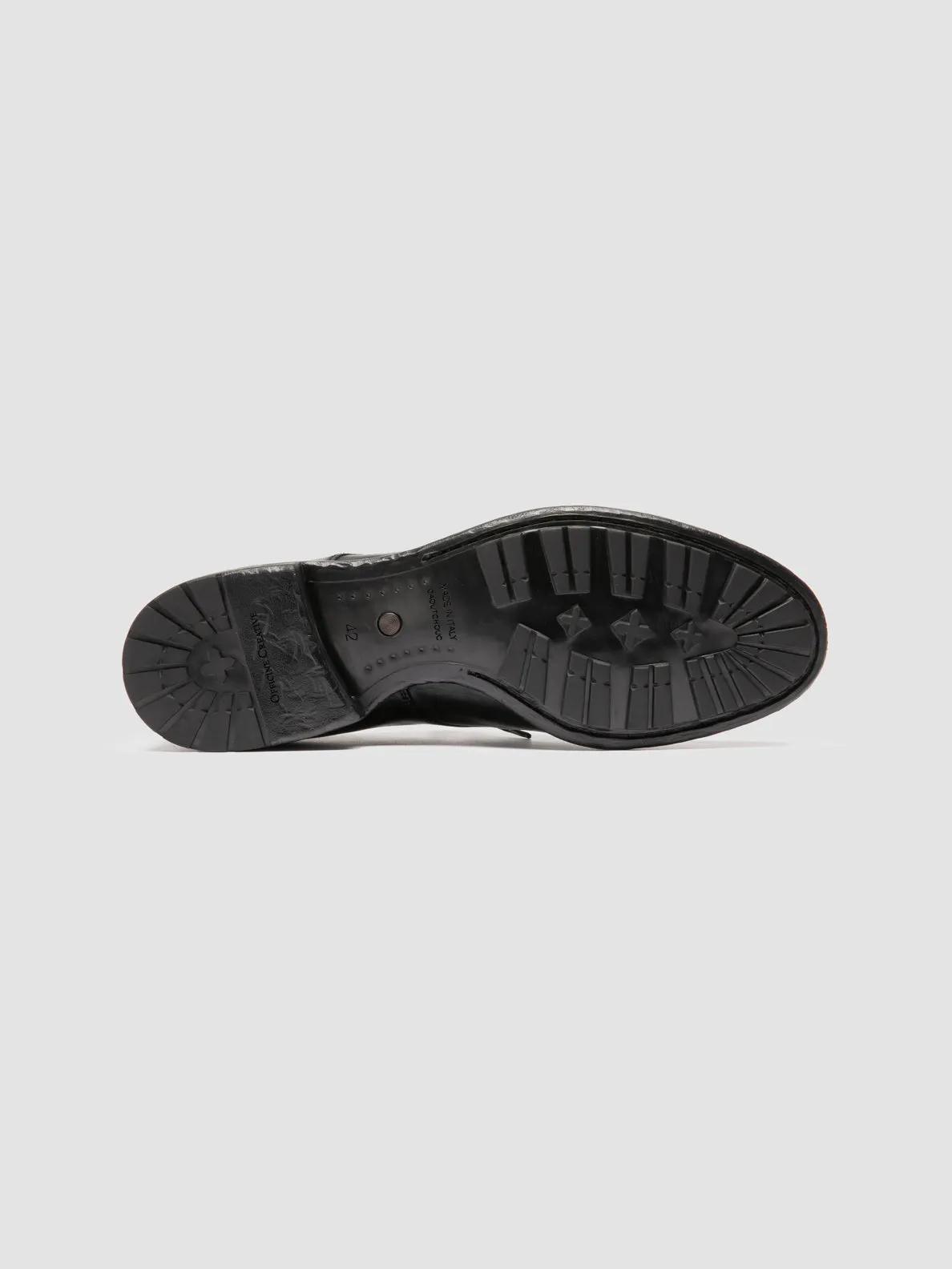 PRINCE 606 - Black Leather Derby Shoes