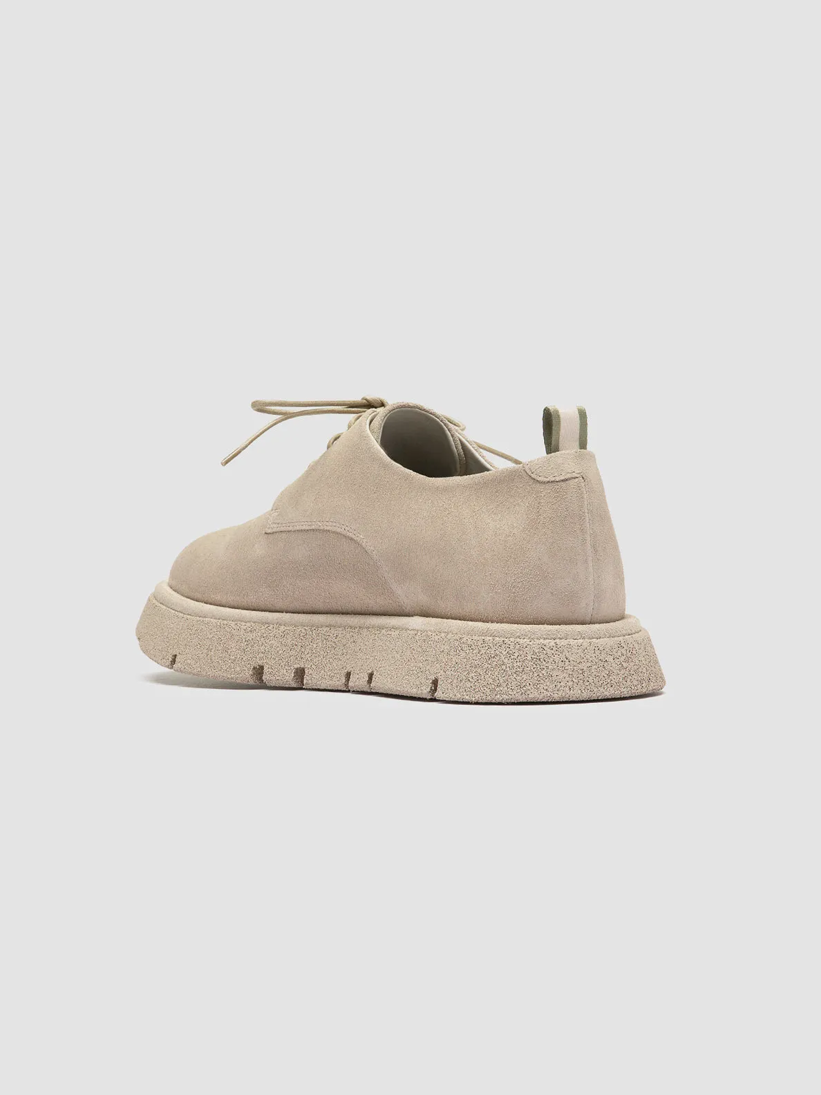 SATURNINE 001 - Beige Suede Derby Shoes