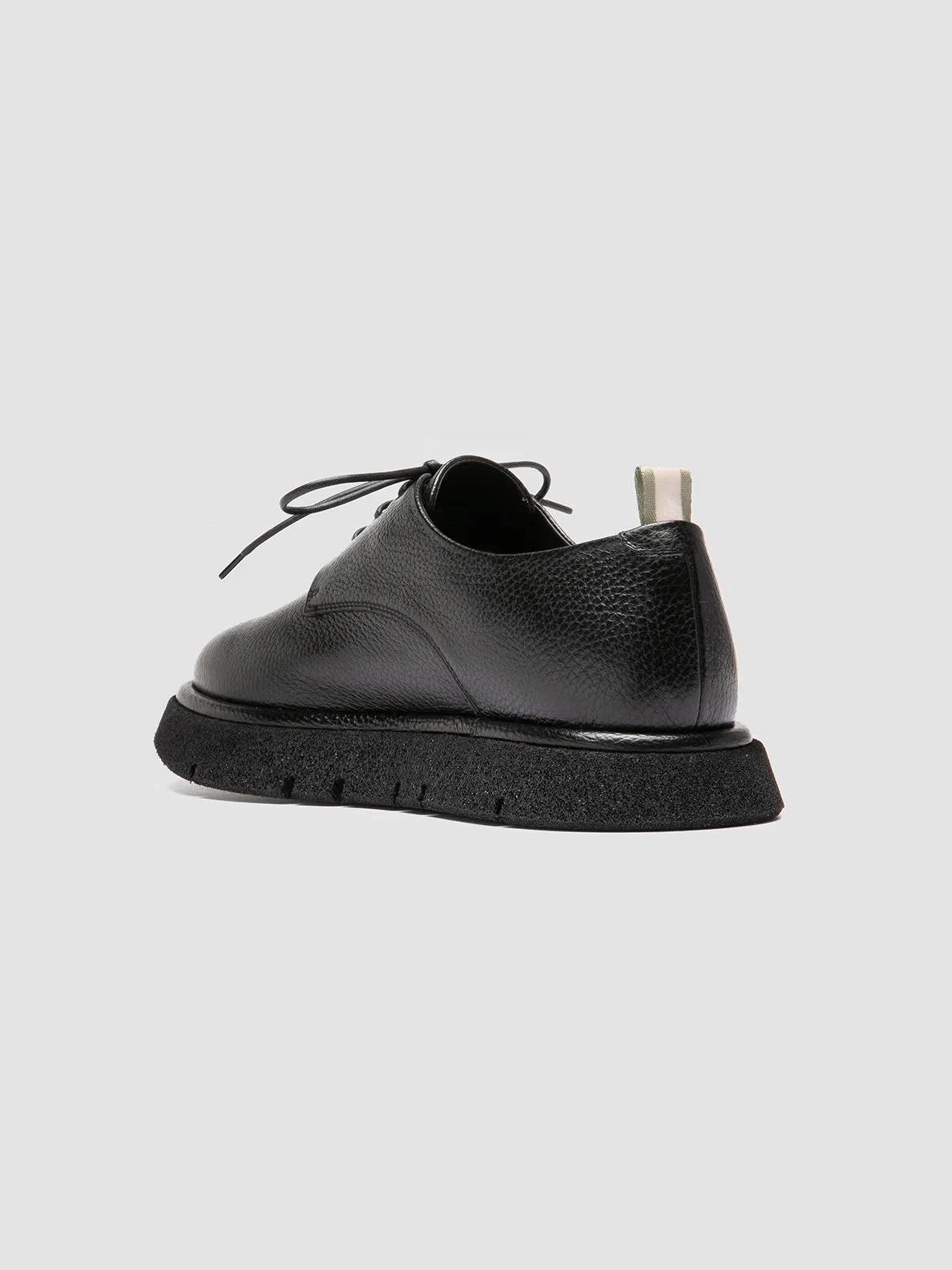 SATURNINE 001 - Black Leather Derby Shoes