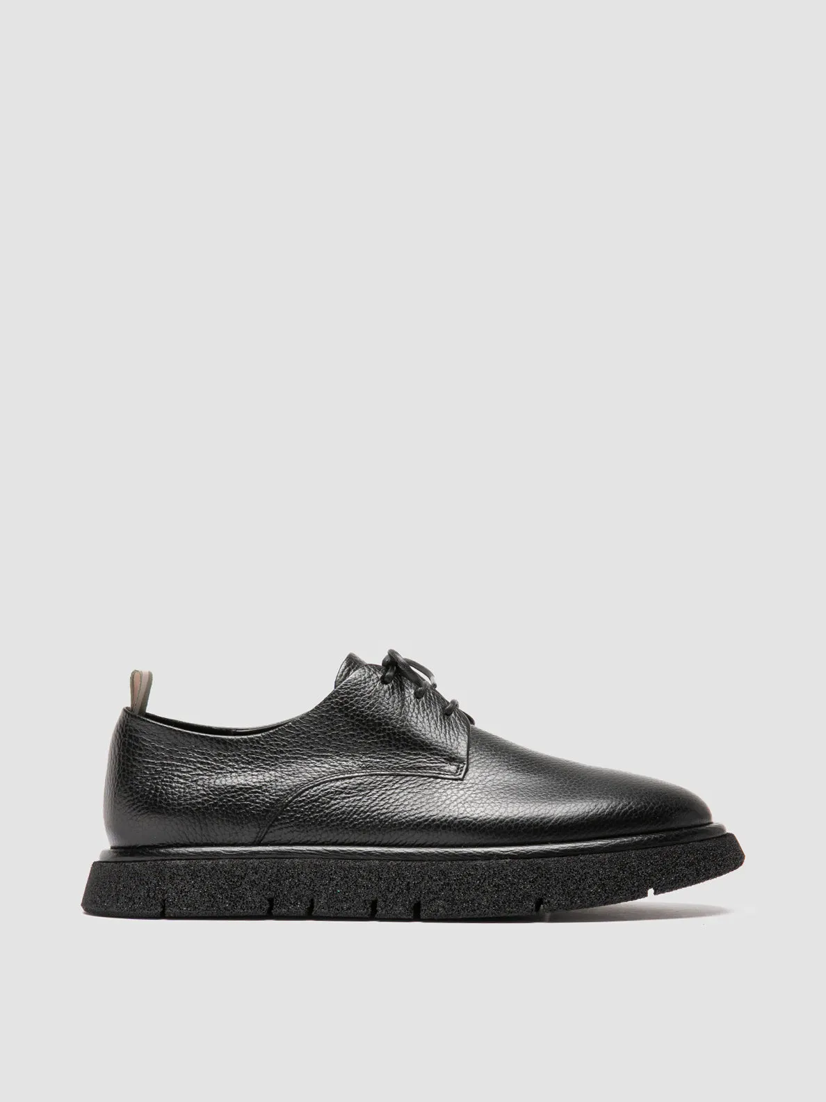 SATURNINE 001 - Black Leather Derby Shoes
