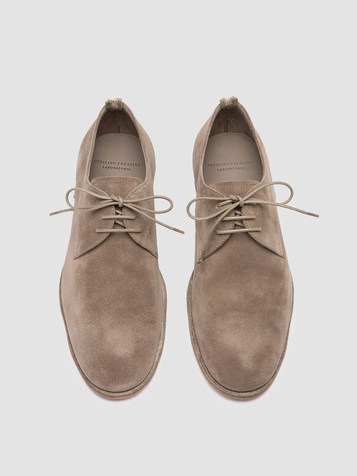 SOLITUDE 002 - Grey Suede Derby Shoes