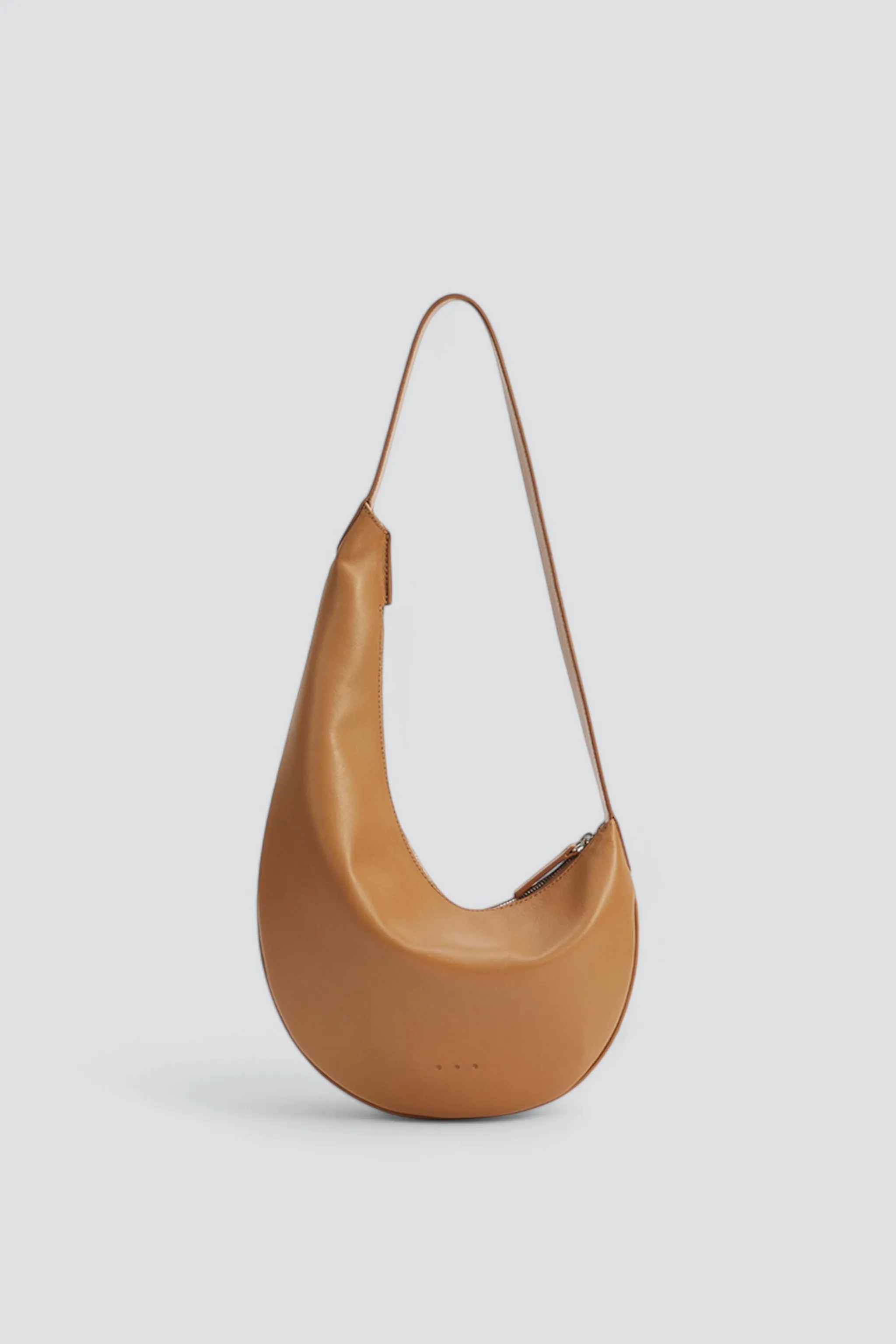 Tan Lune Mini Hobo Bag
