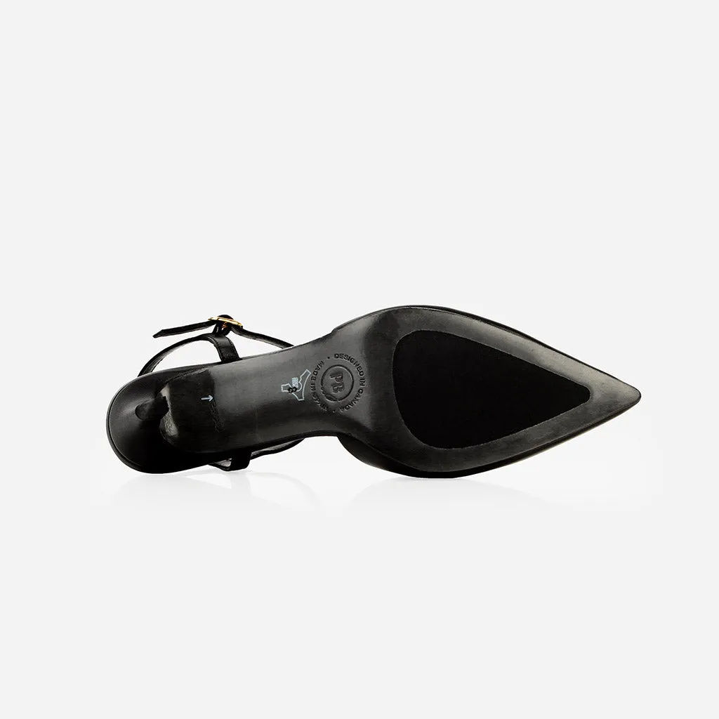 The Claire Kitten Heel Black